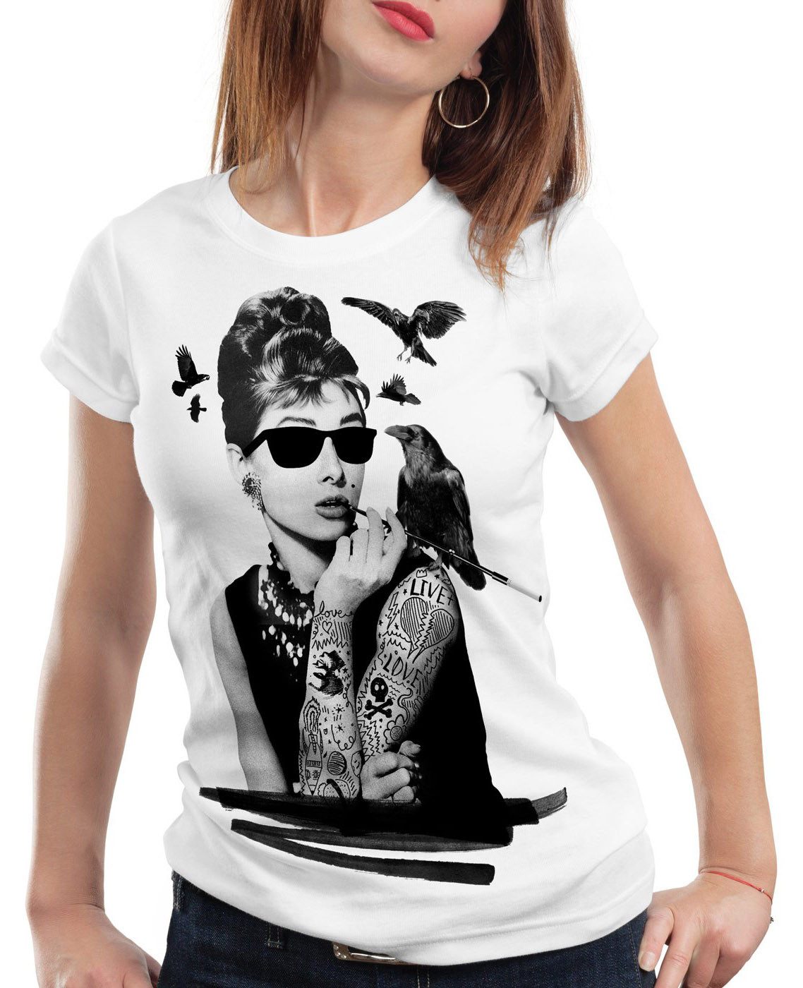 style3 T-Shirt Audrey Tattoo hepburn tatoo günstig online kaufen
