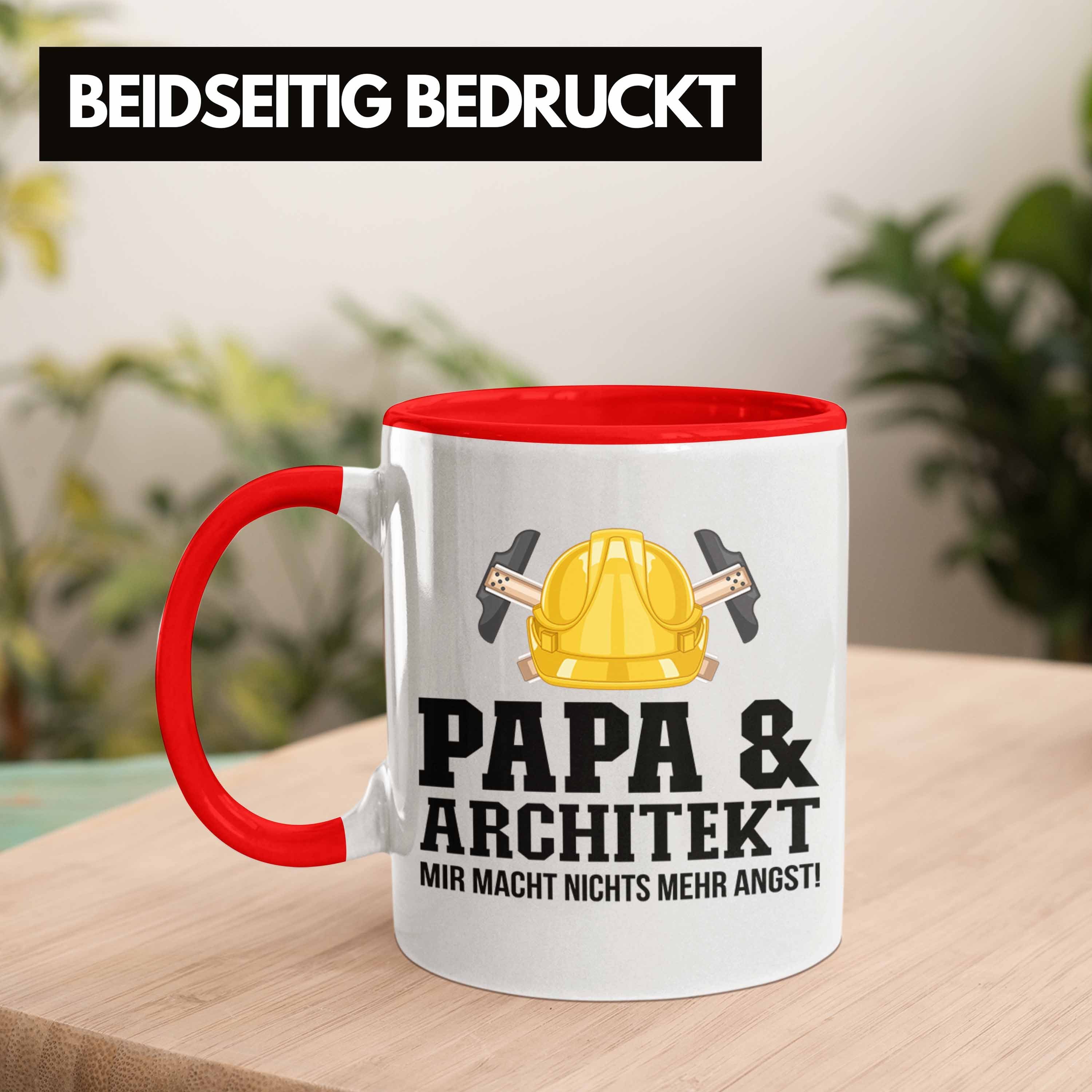 Papa für und Vater Tasse Tasse Trendation - Trendation Geschenkidee Architekt Architekt Rot