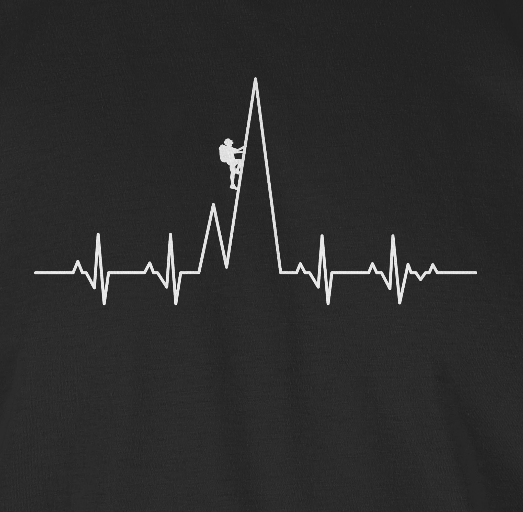 Shirtracer T-Shirt Herzschlag Kletterer Sport Zubehör