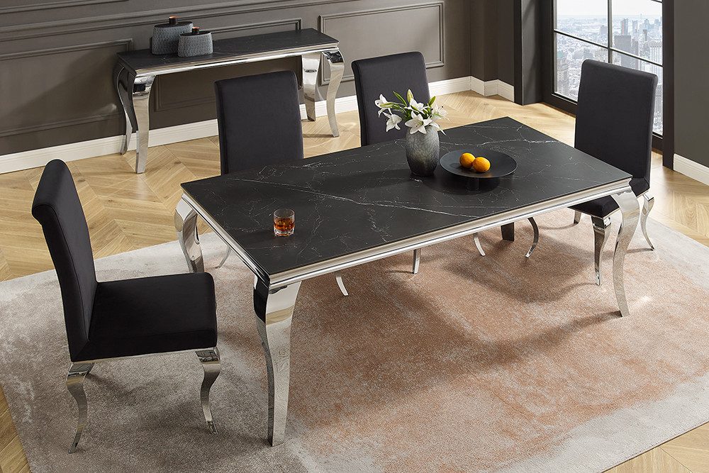 riess-ambiente Esstisch MODERN BAROCK 180cm schwarz / anthrazit / silber (E günstig online kaufen