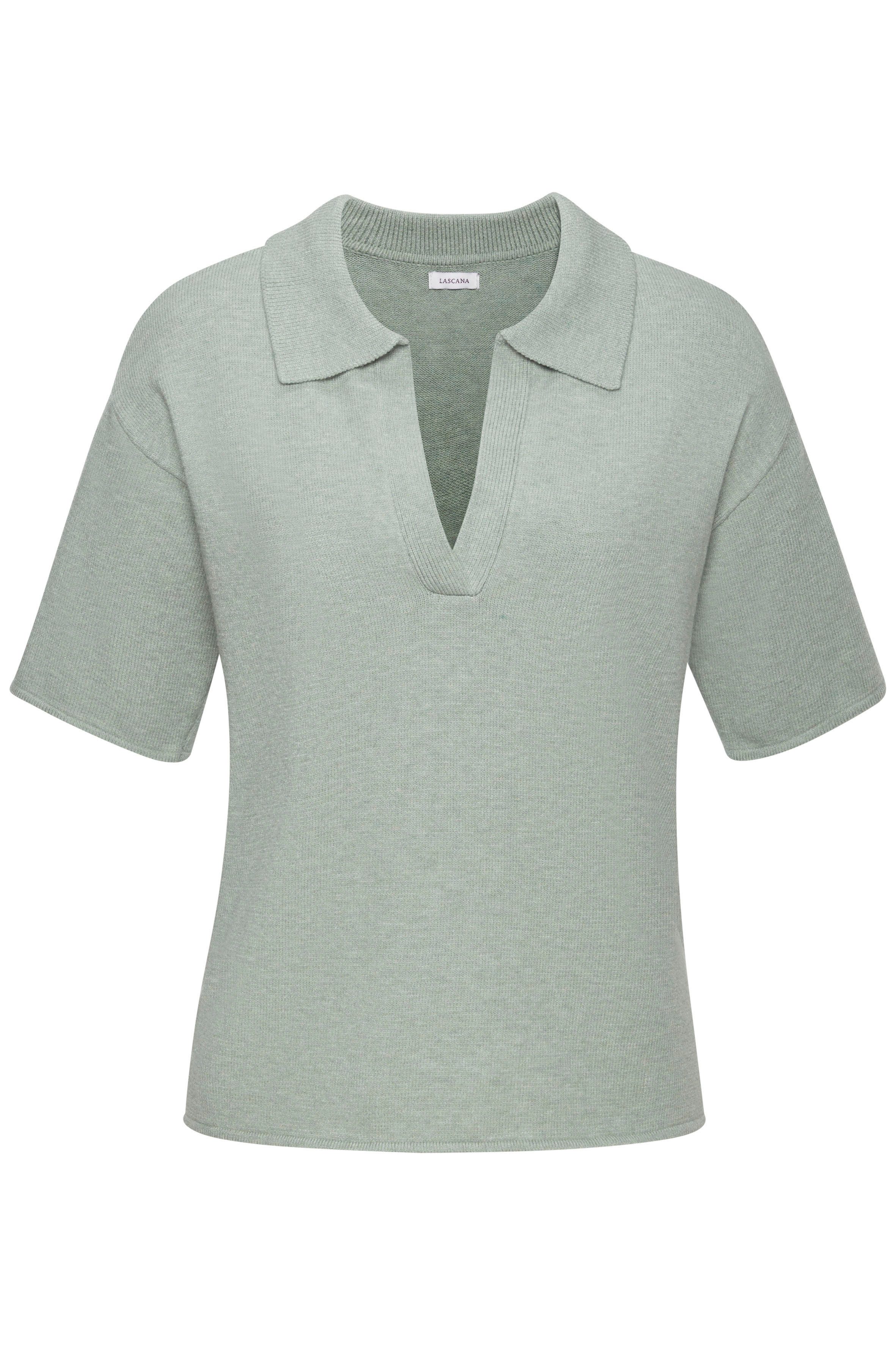 LASCANA Poloshirt aus hochwertigem Strick, Loungewear günstig online kaufen