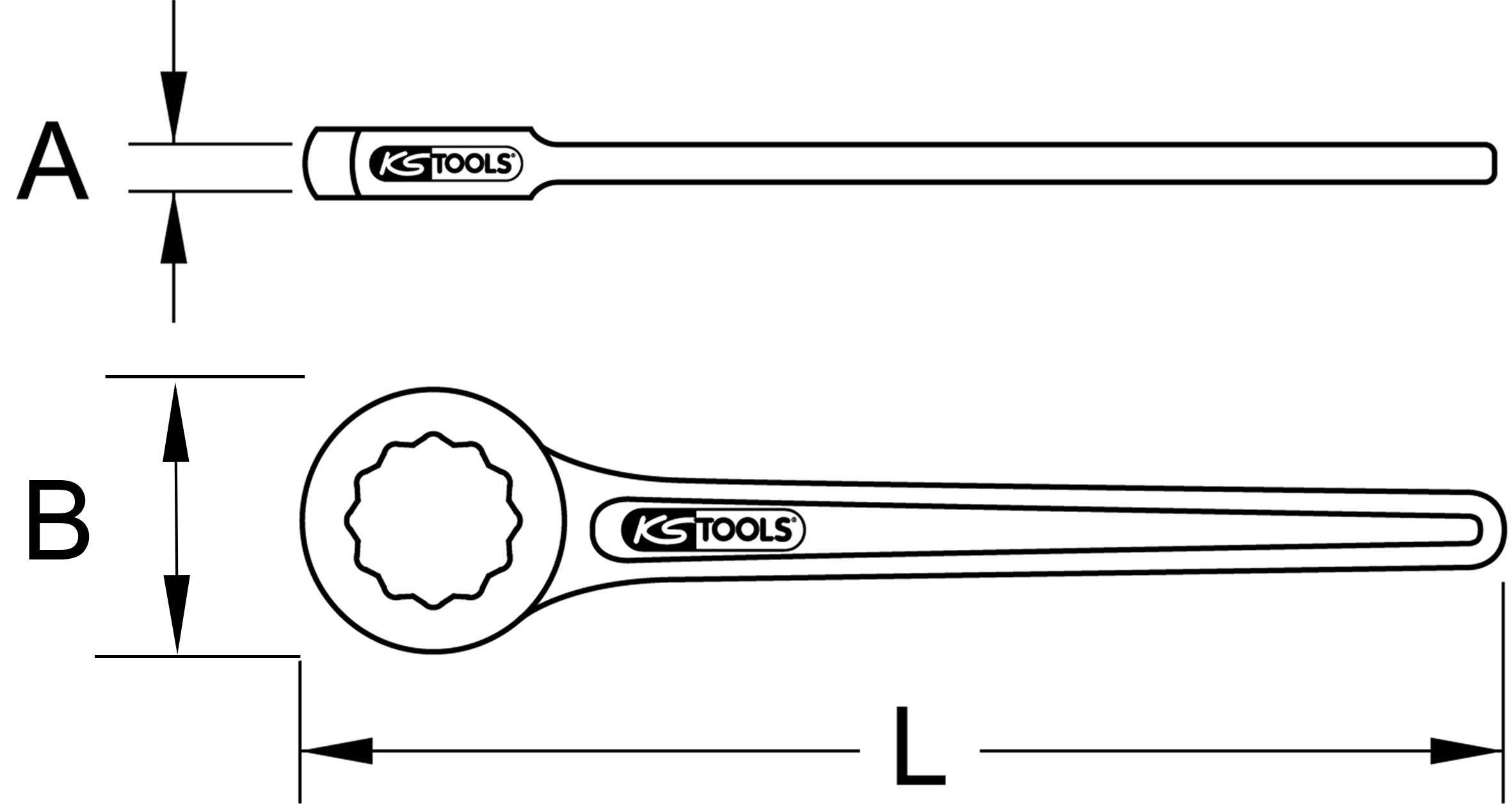 Thumbnail - KS Tools Ringschlüssel Einringschlüssel, gerade, 32 mm
