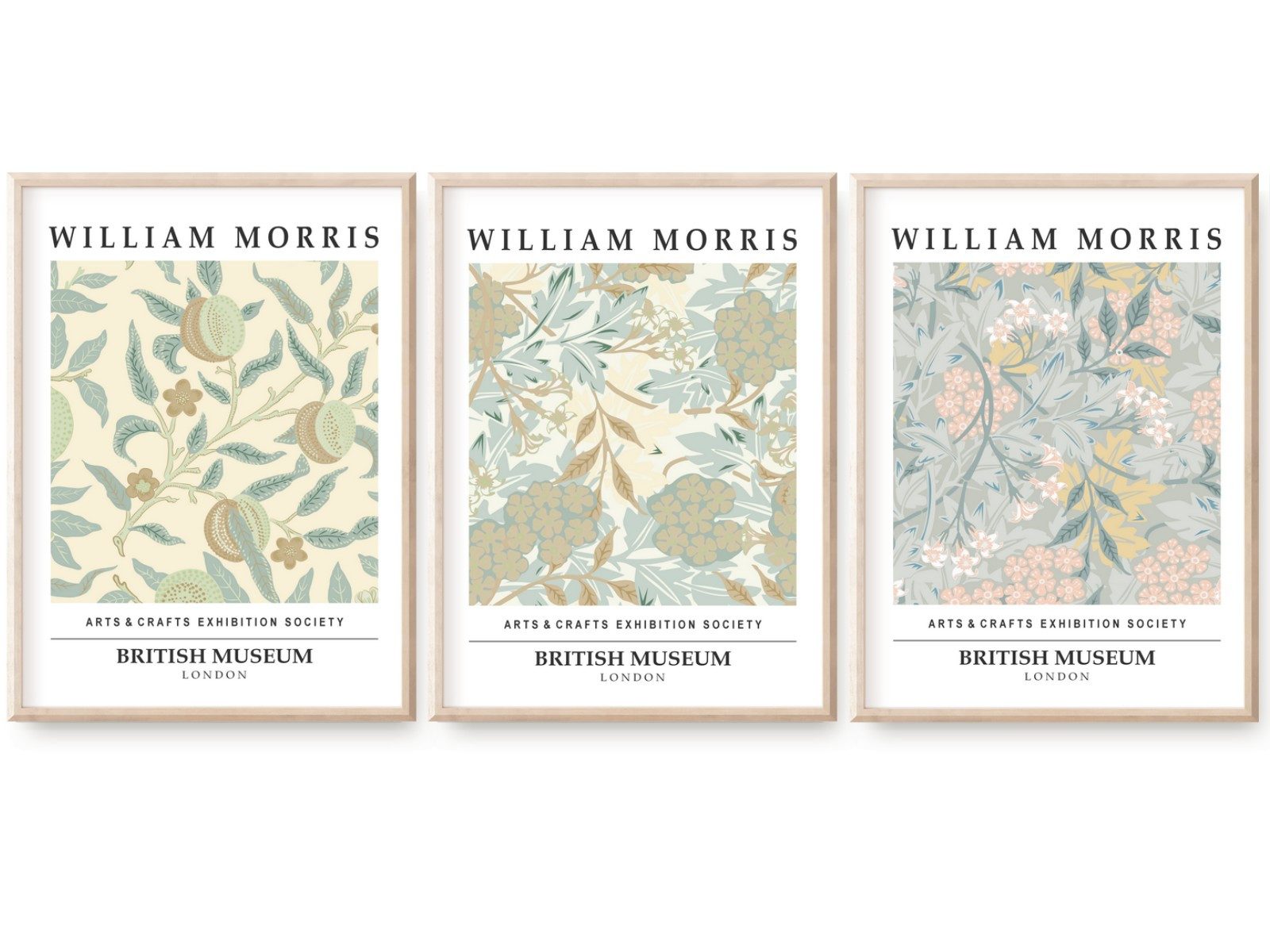Poster Bilder Bilderwand Bilderset Wandbilder WILLIAM MORRIS 3er Set Print