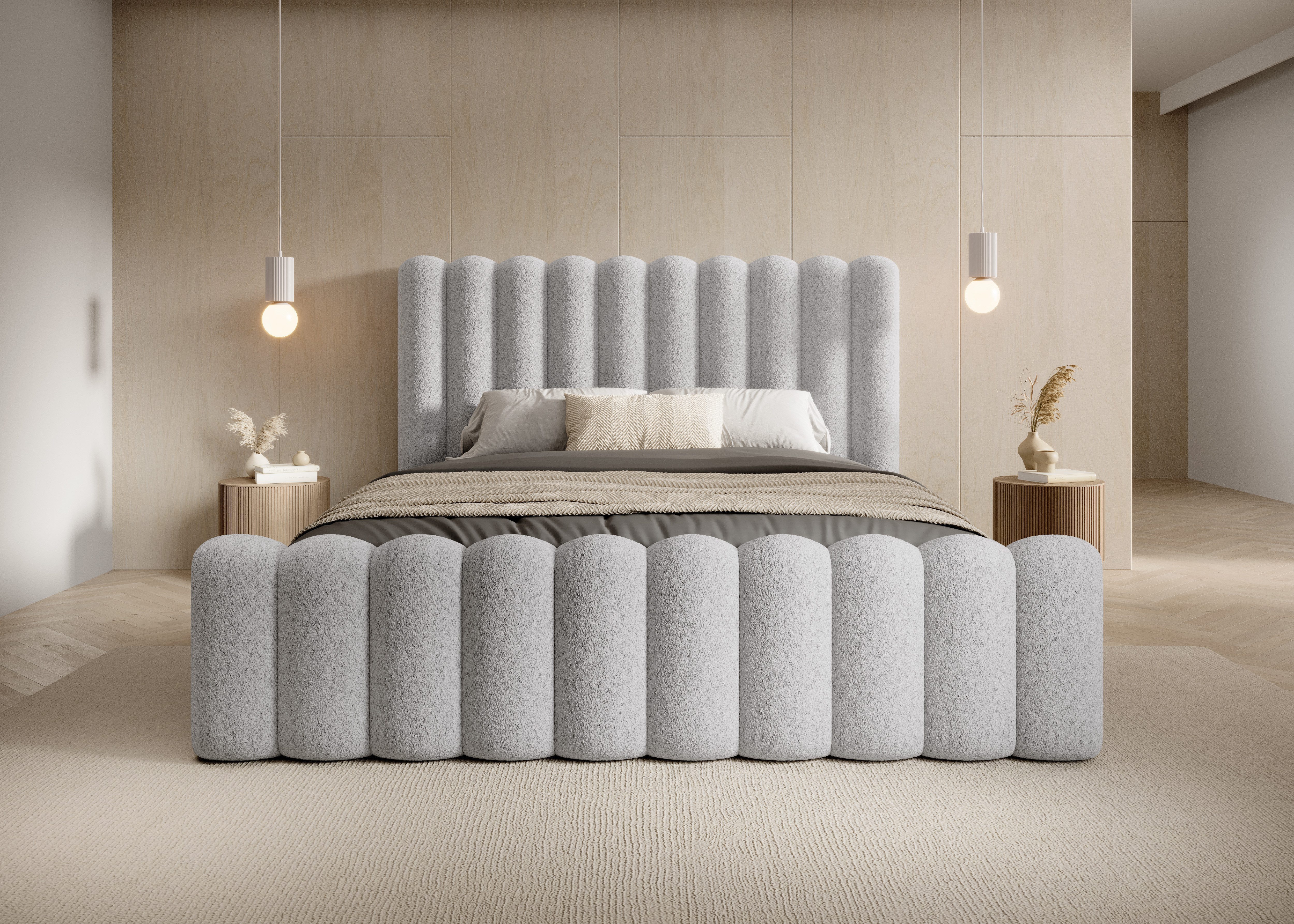 Goldstoff Polsterbett JENNY - Hydraulisches Stauraumbett - Designerbett - Wolkenbett (Doppelbett mit Bettkasten und Lattenrost, Bett verfügbar in 4 Größen: 140x200 160x200 180x200 200x200cm), mit gepolstertem Kopfteil