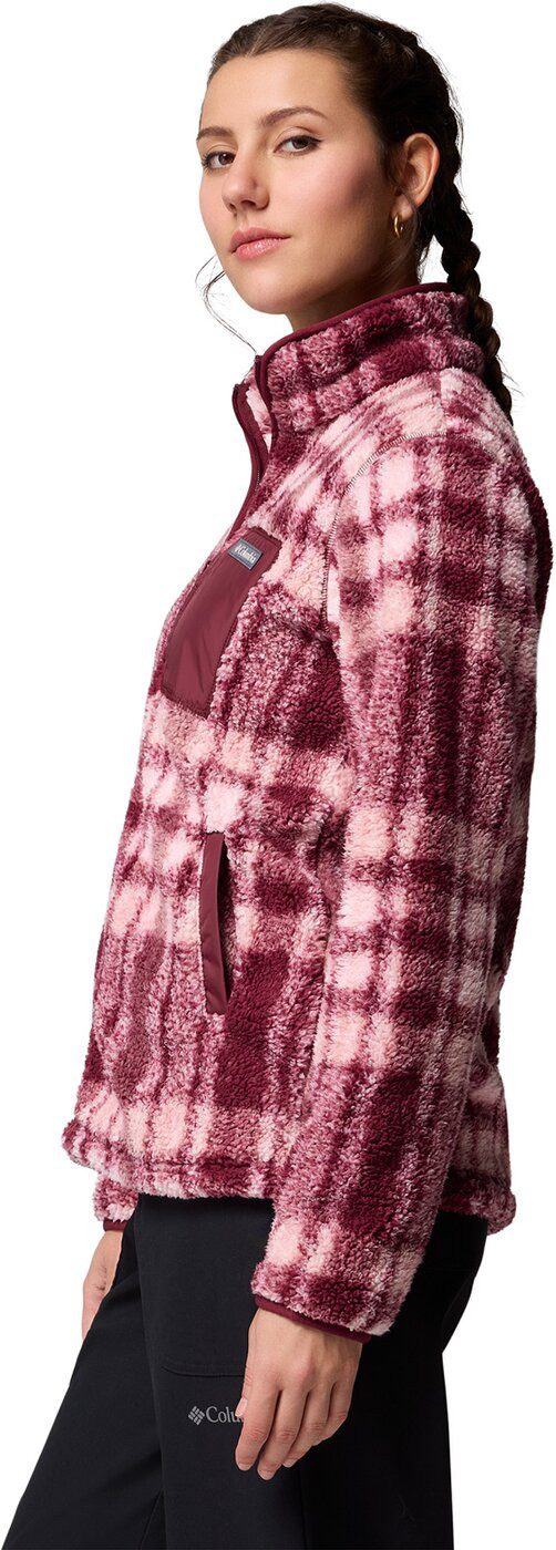 Columbia Fleecejacke West Bend Print Full Zip II RICH WINE HERRINGPLAID