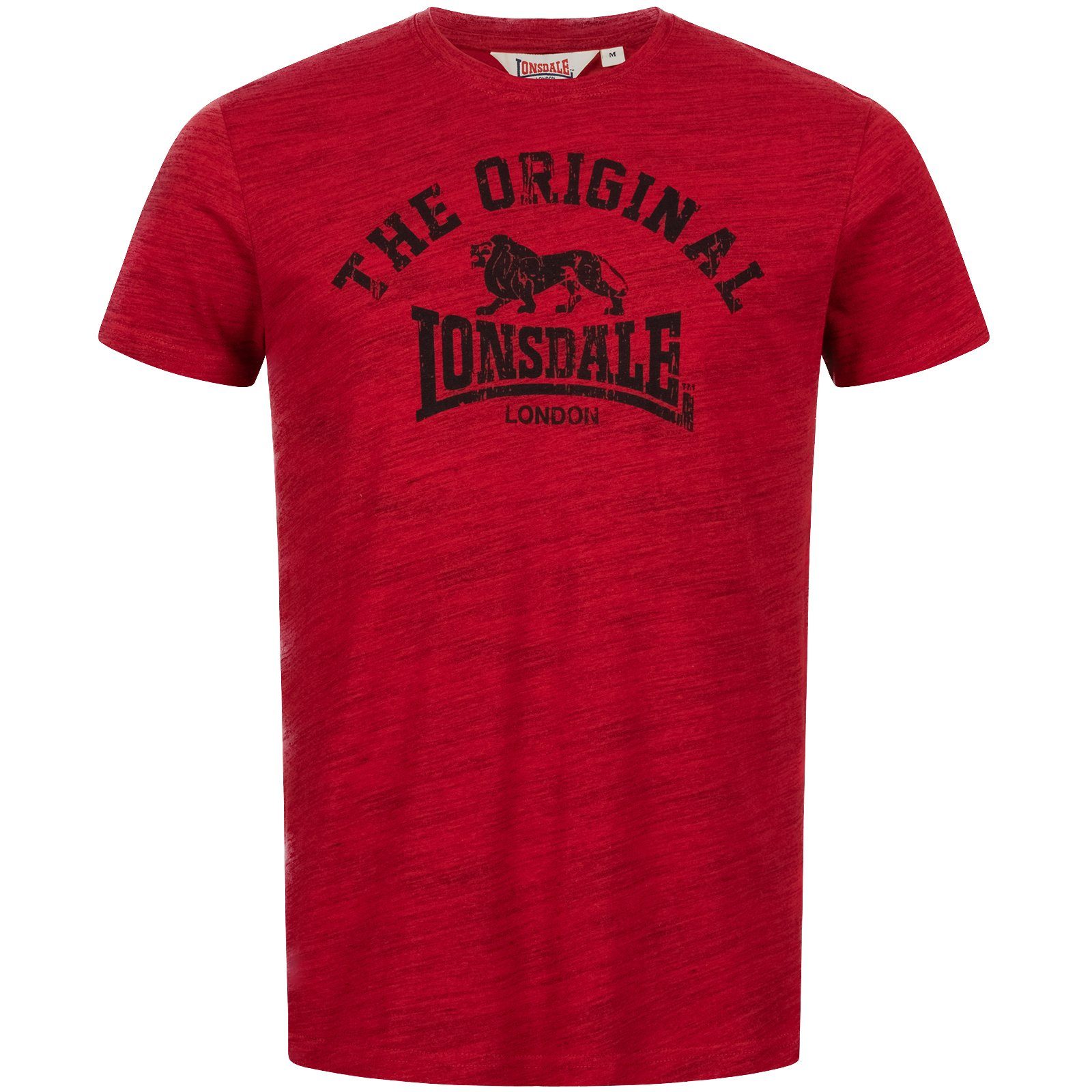 Lonsdale T-Shirt Lonsdale Herren T-Shirt Original Adult marl red/black