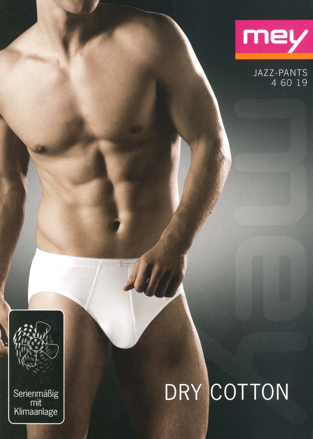 Jazz-Pants Slip Slips DRY Vorteilspack 2er-Pack) Unterhose (101) COTTON aus weiss Mey Coolmax-Fasern, im 2-St., Herren (Vorteilspack,
