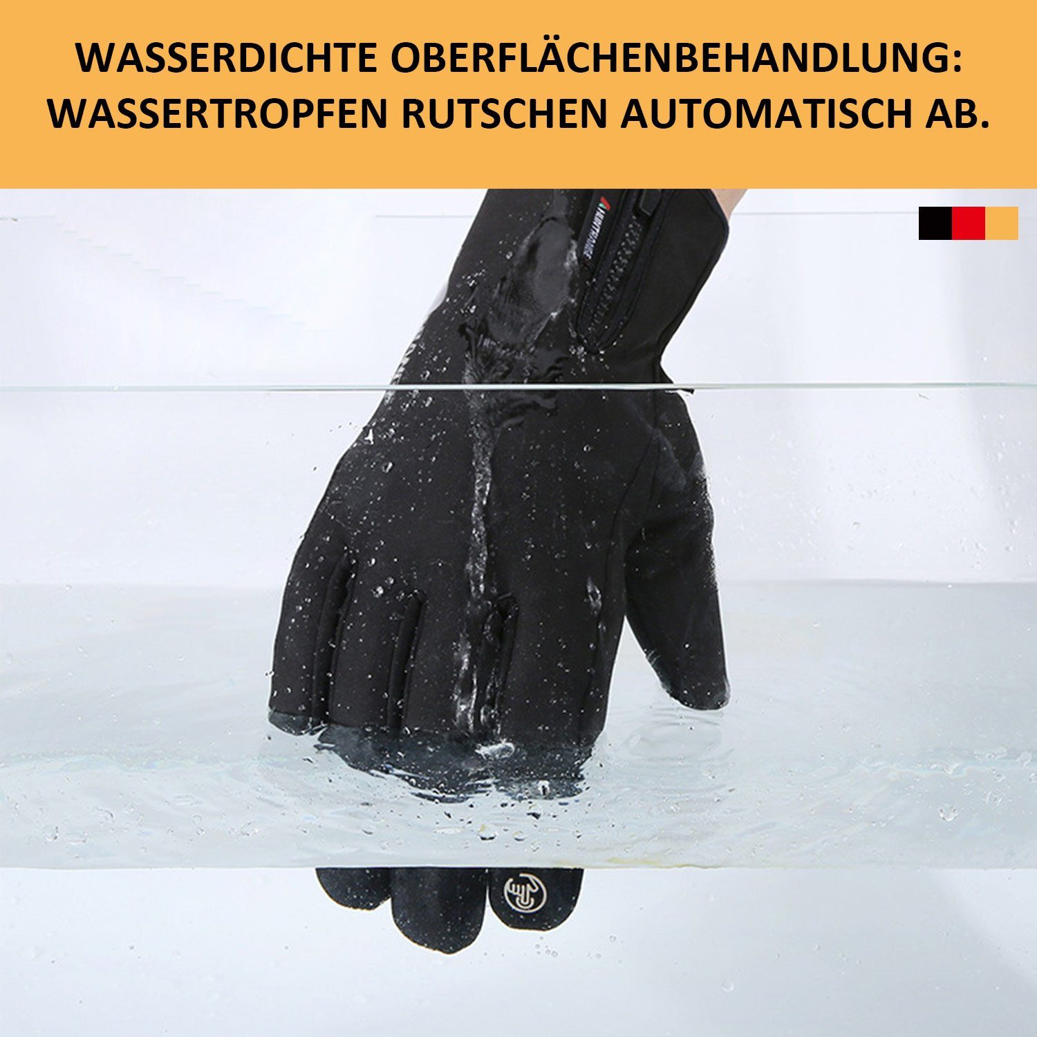 MAGICSHE Skihandschuhe Touchscreen Grau Handschuhe Warme Winter Winddichte