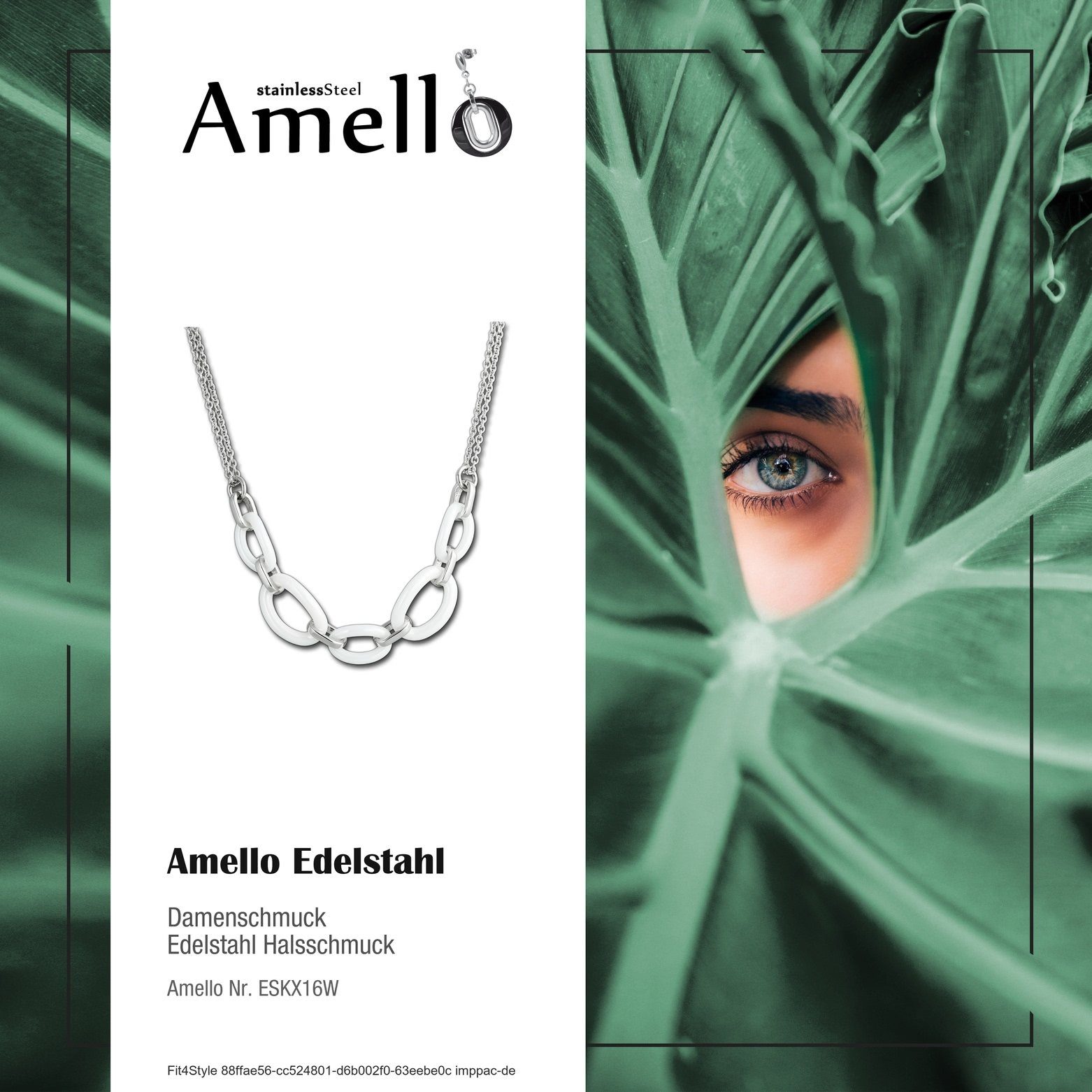 Amello Edelstahlkette Amello Ovale Halskette silber günstig online kaufen