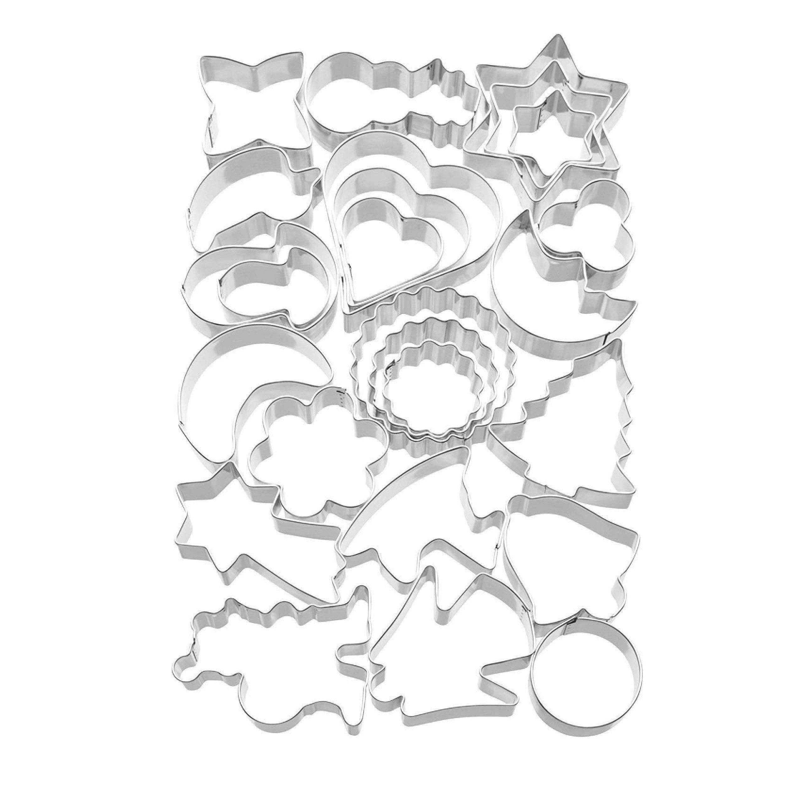 Ausstechform Ausstechformen Weihnachten 25-teilig, zum Ausstechen von Plätzchen