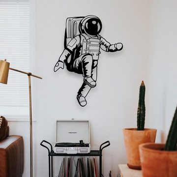 WoodFriends Wandbild Wandbild aus Holz Austronaut Spaceman Raumfahrer zum Aufkleben, Deko Wandkunst Geburtstagsgeschenk Kinderzimmer Bürokunst Weltall