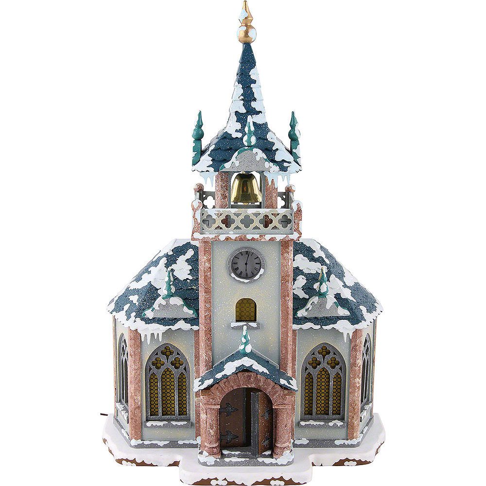 Hubrig Volkskunst GmbH Schwibbogen Winterhaus Kirche (31cm) von Hubrig Volkskunst
