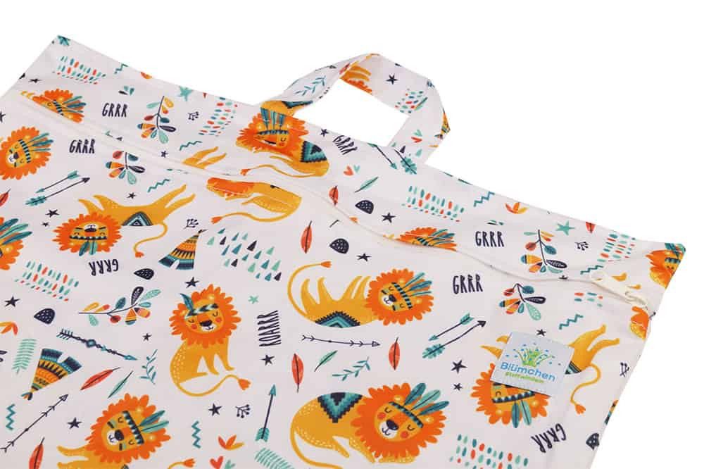Blümchen Wickelauflage Blümchen hängender Windelsack XL mit Reißverschluss 40 x 66 cm PUL