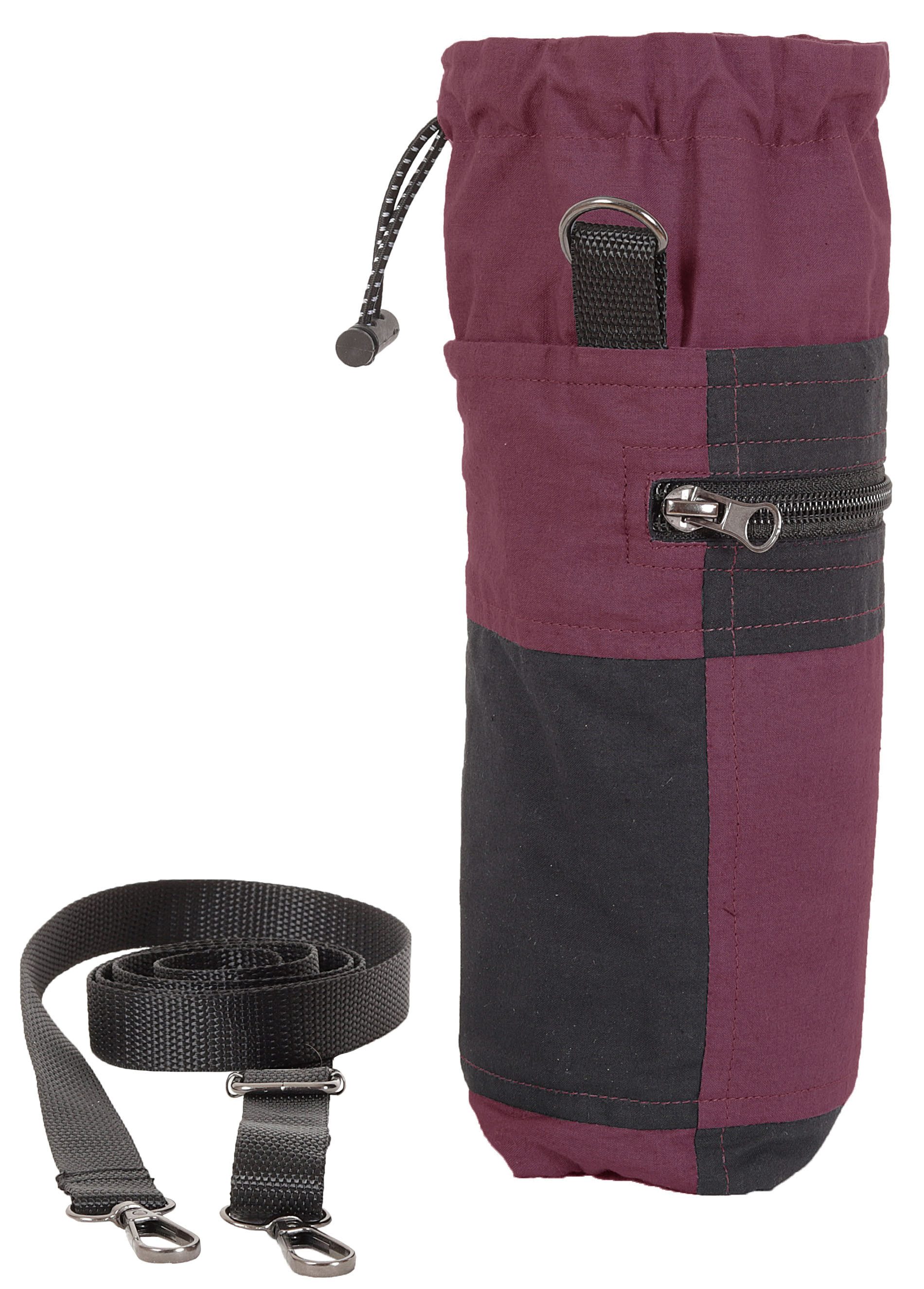 PUREWONDER Flaschenträger Flaschentasche Tasche für Coffee to-go zum Umhängen bb32 Rot, auch für Coffee to-go