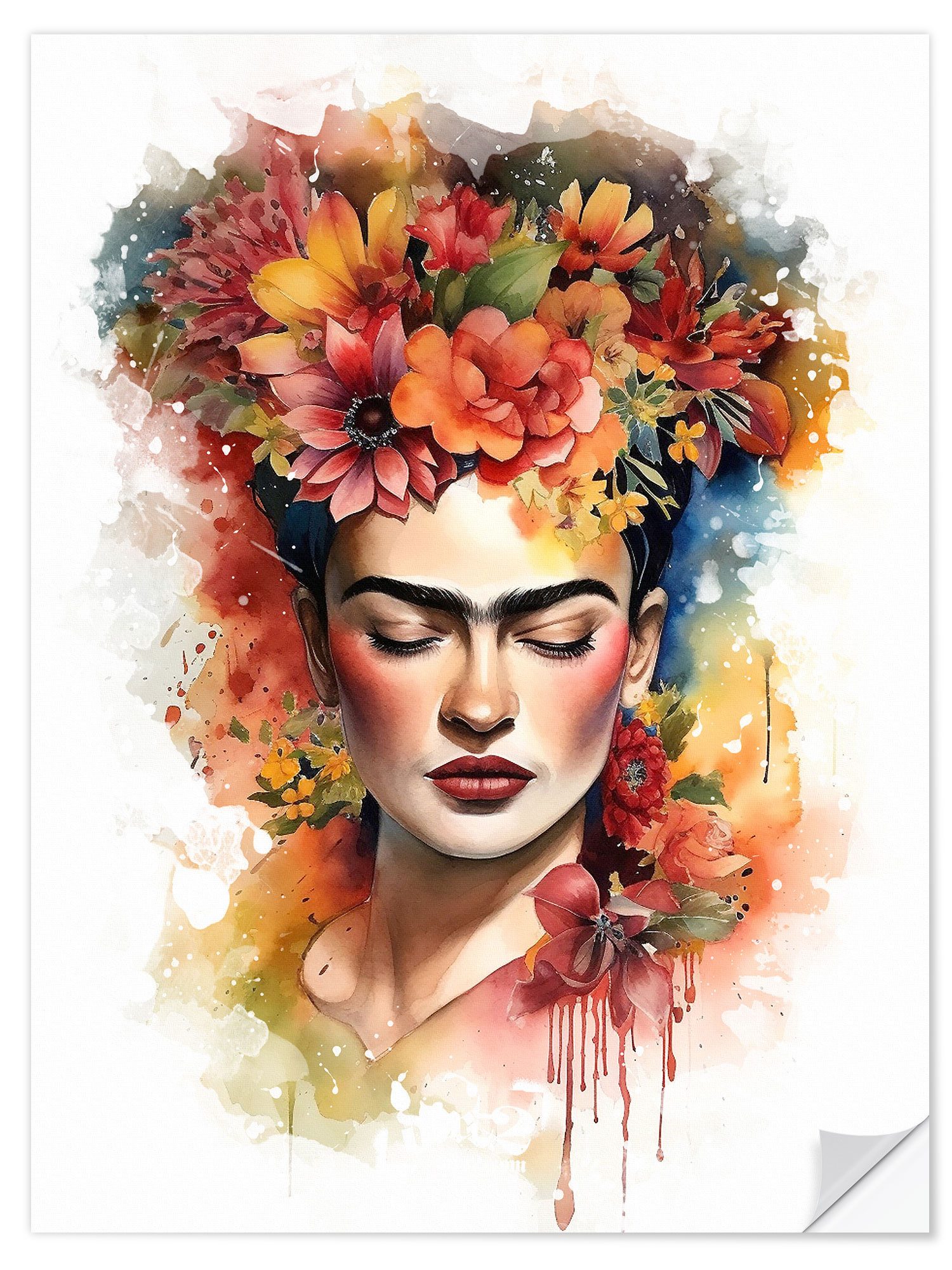 Posterlounge Wandfolie Olga Telnova, Frida Kahlo günstig online kaufen