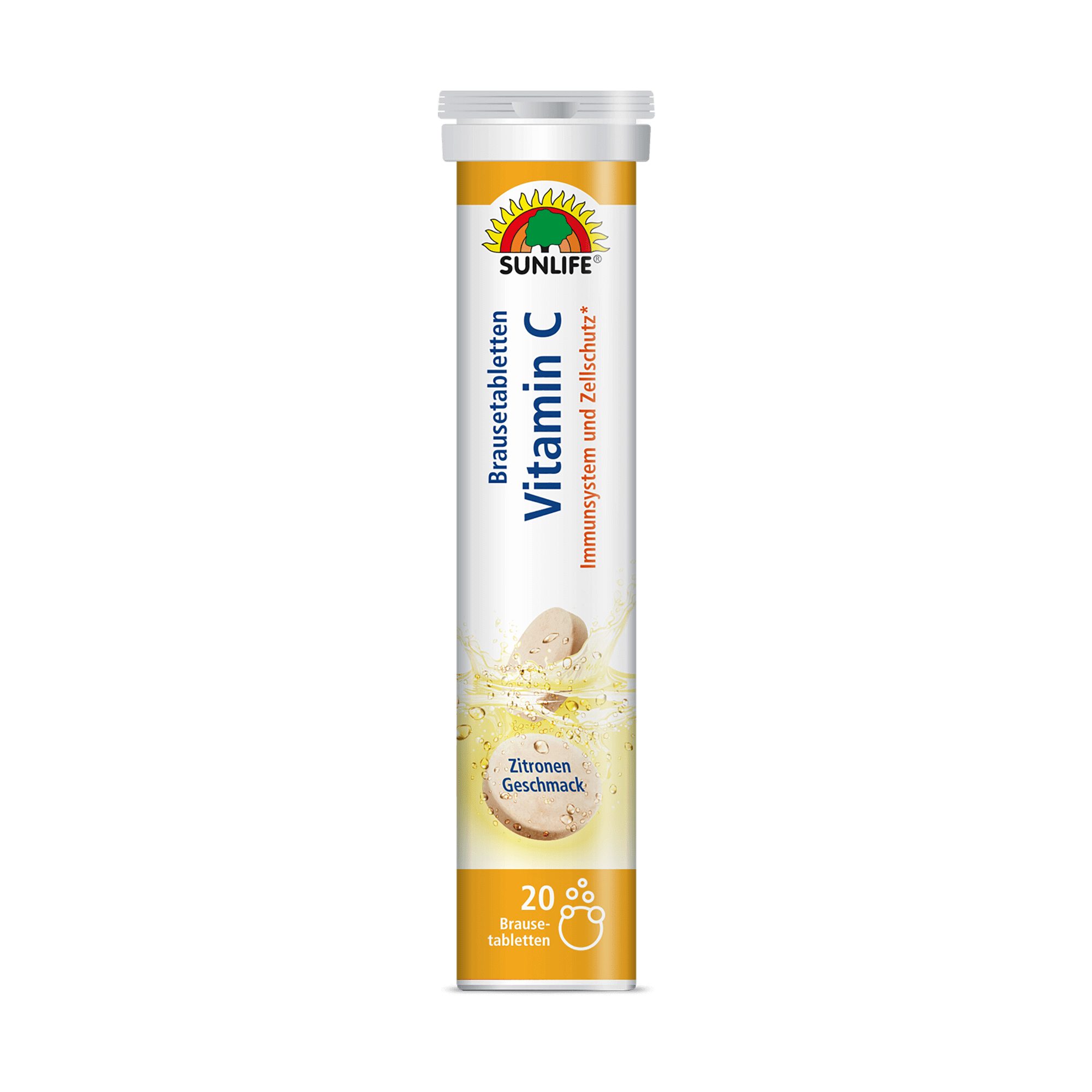 SUNLIFE SUNLIFE® Vitamin C Brausetabletten Abwehrkräfte Vitalität Gesundheit 1 x täglich eine Brausetablette in einem Glas Wasser (250 ml) auflösen und trinken