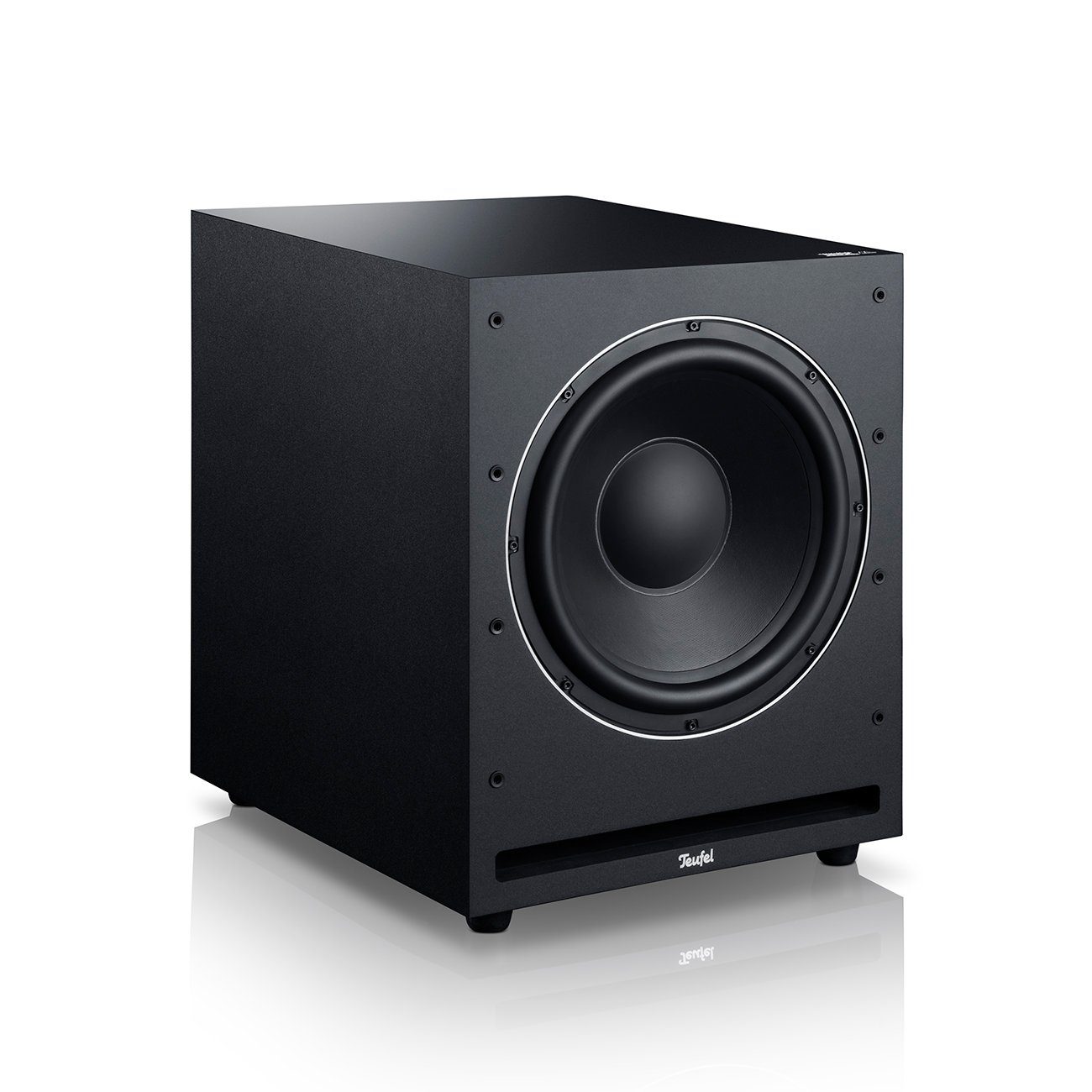 Power Surround Schwarz Teufel (Kabelgebunden, ansteuerbarer 3 200 Subwoofer) "5.1-Set" / Definion Kabellos Edition Weiß W, Stand-Lautsprecher