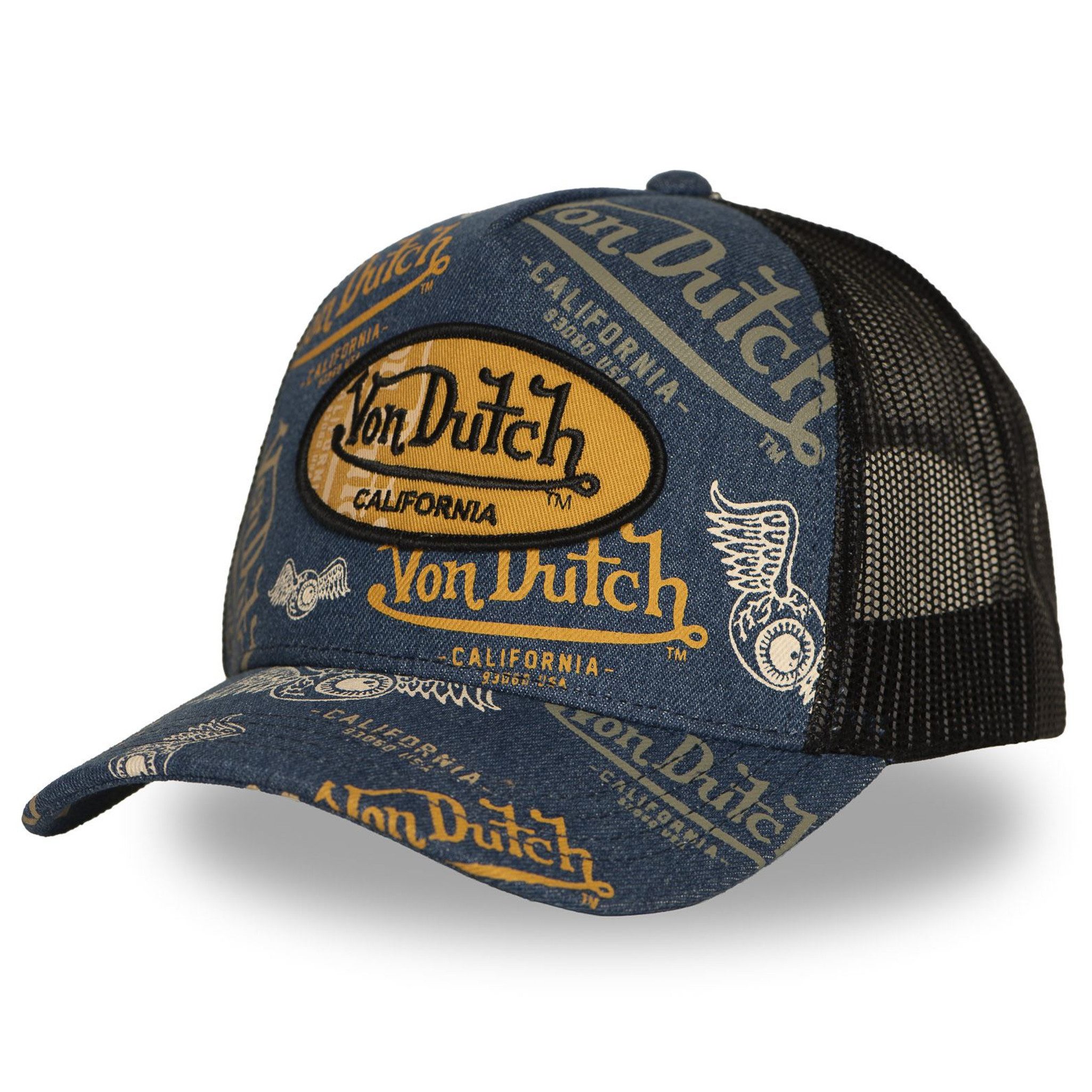 Trucker Cap Von Dutch Originals Trucker Cap - CALIFORNIA ALLOVER Mesh