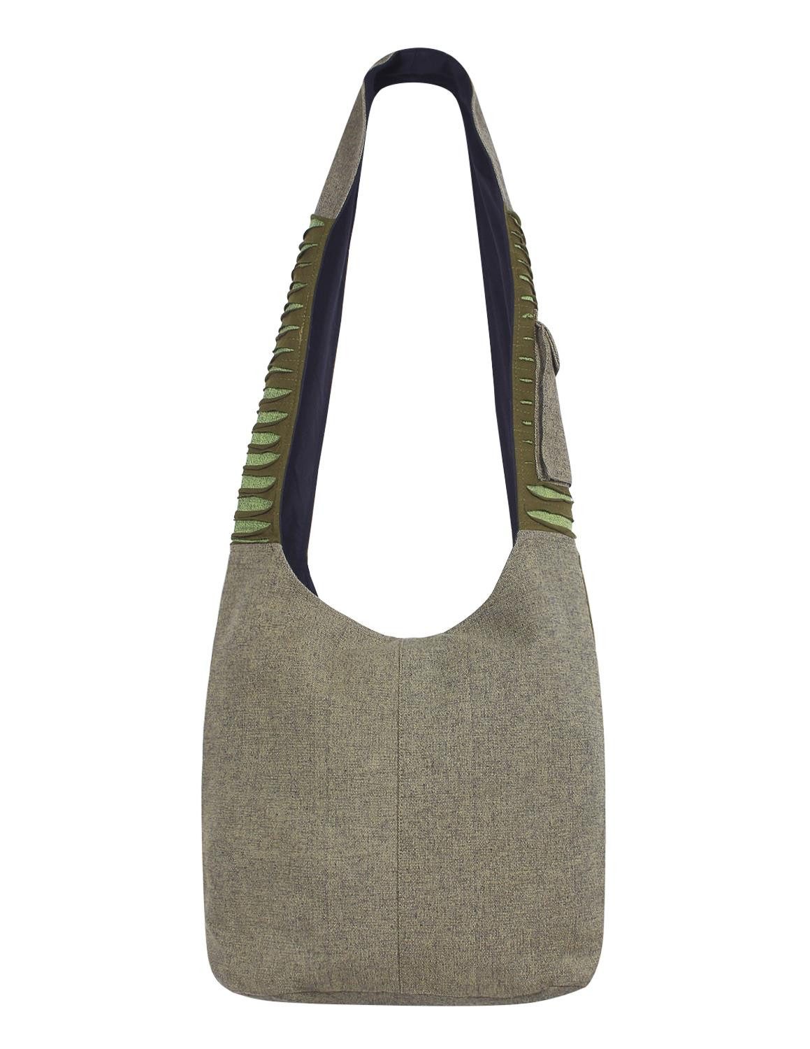Vishes Beuteltasche Damen Beuteltasche Umhängetasche Stoff Schultertasche Om Cutwork, Alternative Bekleidung, Ethno, Hippie, Retro Style