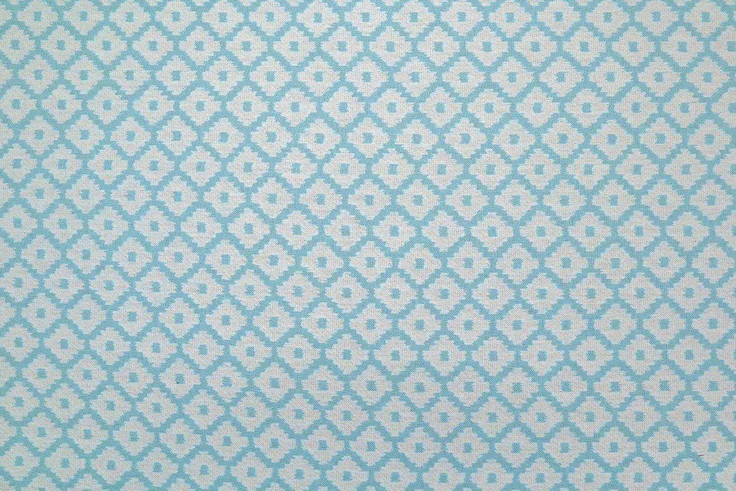 Stofferia Stoff Outdoorstoff Jacquard Raute Loriano Türkis, Meterware