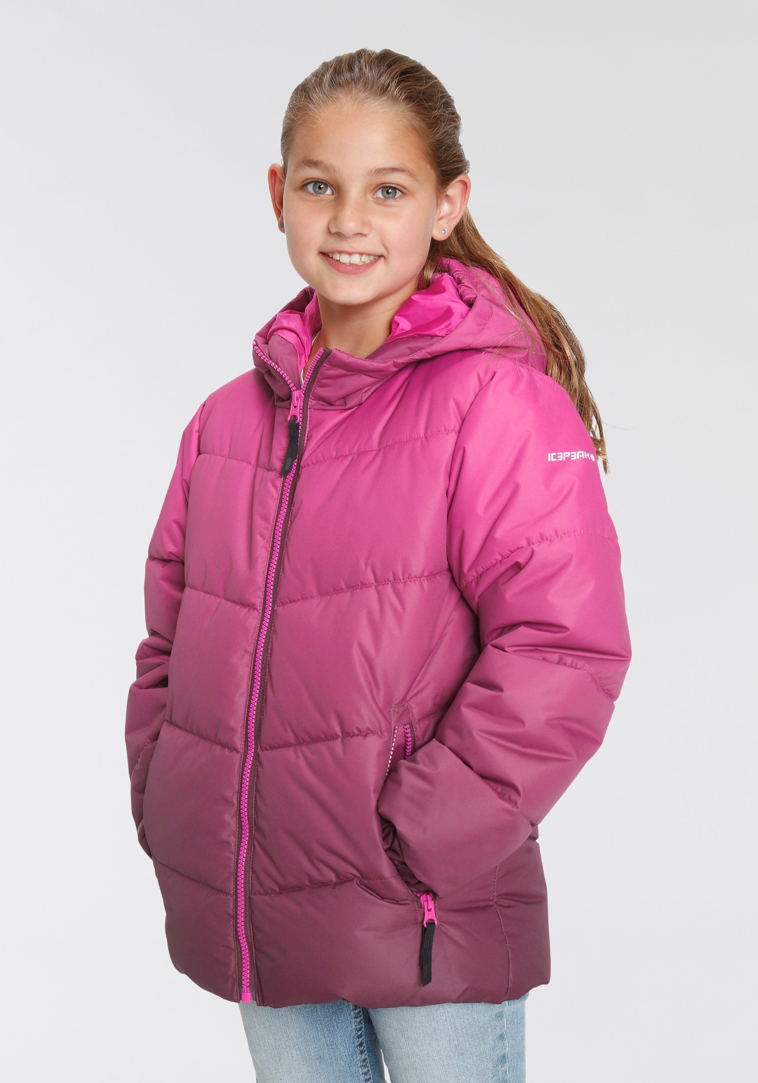 Großer Verkauf! Icepeak Steppjacke PIQEON Wasserabweisend Windabweisend & - JR & pink Atmungsaktiv Kinder für