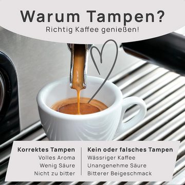 natumo French Press Kanne NATUMO Espresso Tamper mit Holzgriff, Siebträger Zubehör, Kaffe Tampe
