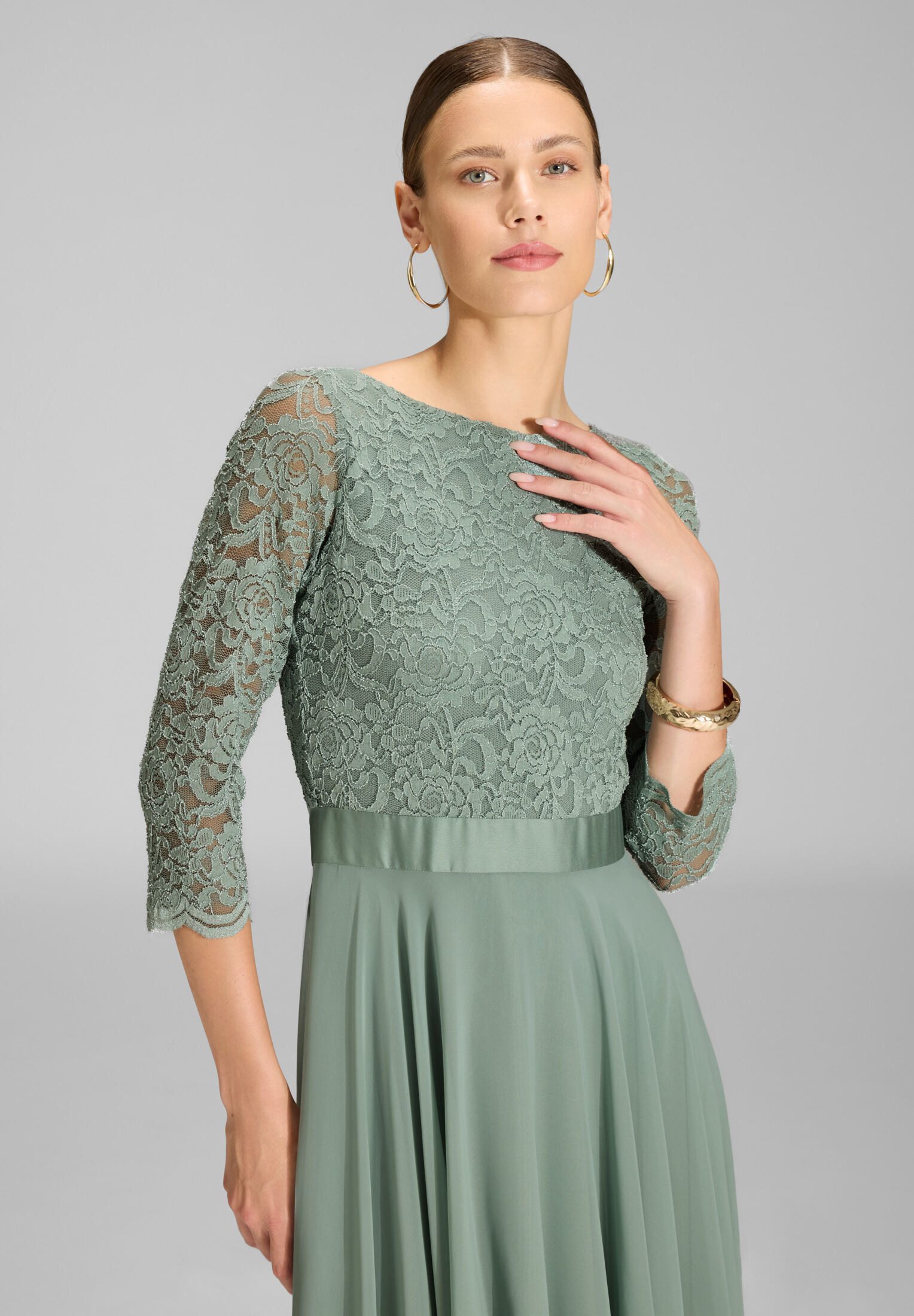SWING Abendkleid Taillierter Schnitt mit ausgestelltem Rockteil – Bild 3 von 5