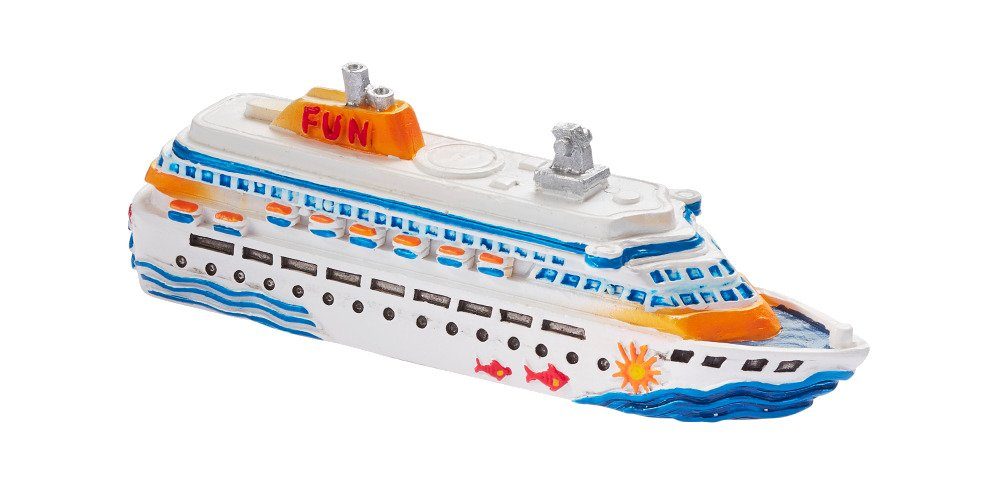 HobbyFun Dekofigur Kreuzfahrtschiff, 7 cm lang