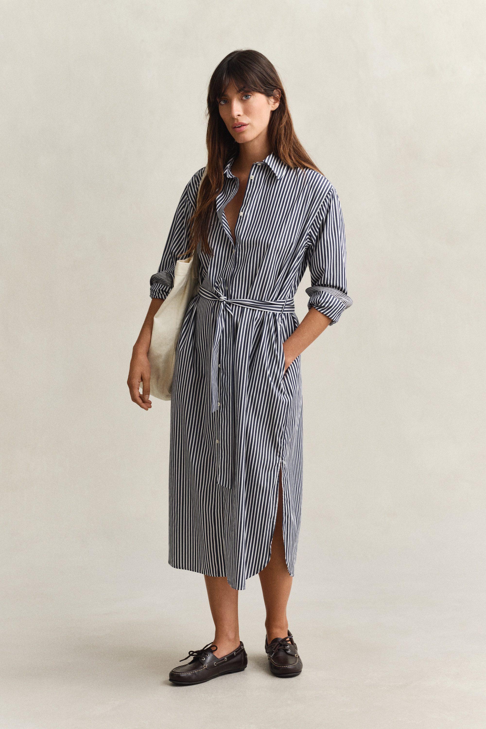Gant Hemdblusenkleid CLASSIC POPLIN STRIPE mit Streifen, Taillengürtel, reg günstig online kaufen