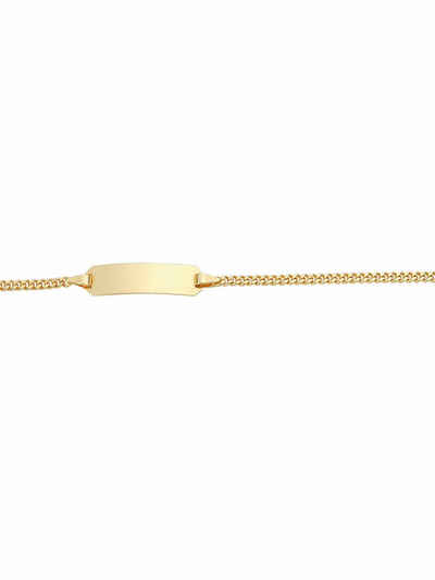 Adelia´s Goldarmband 585 Gold Flach Panzer Armband 14 cm Ø 1,8 mm, Goldschmuck für Damen