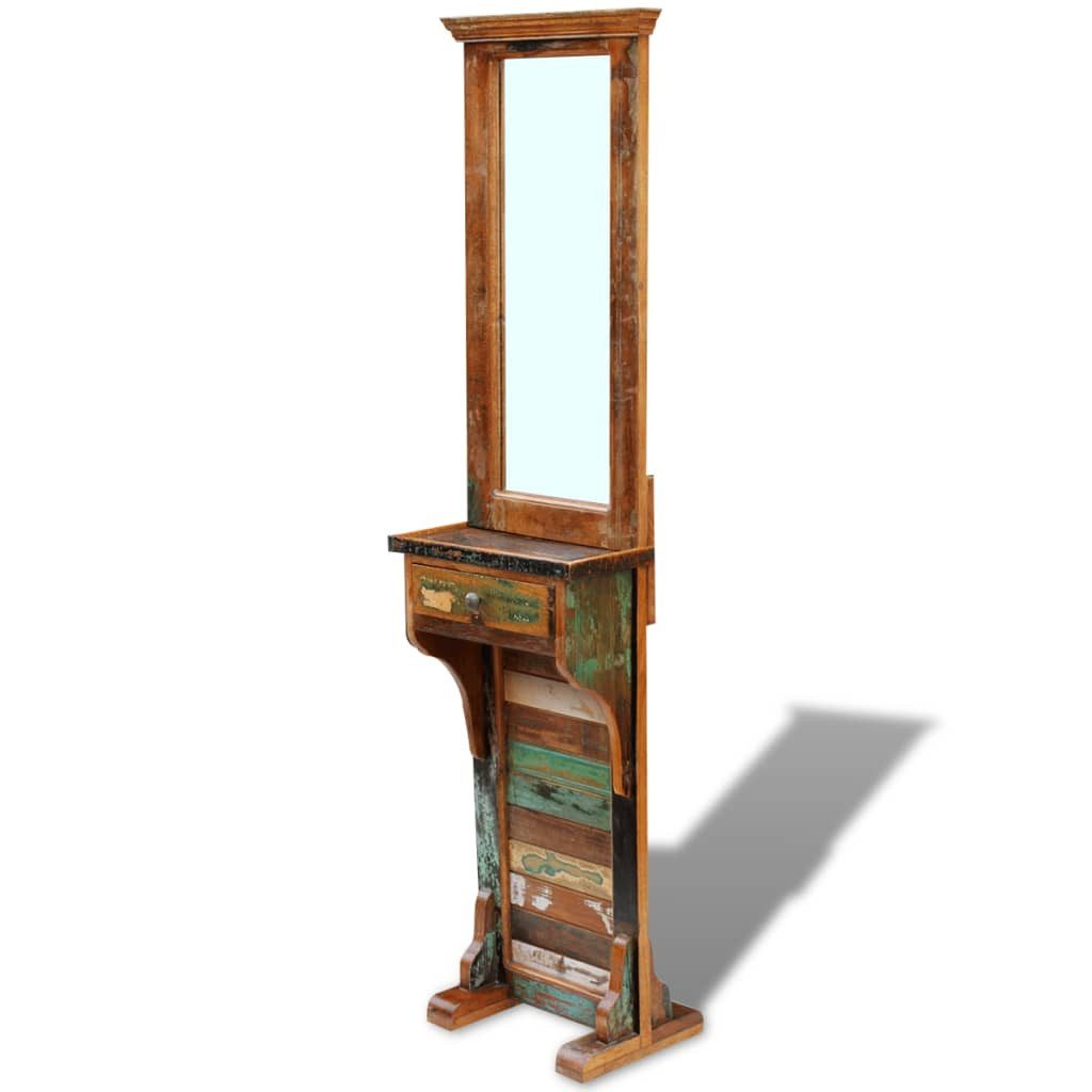 vidaXL Standspiegel Standspiegel Ankleidespiegel Spiegel Garderobenspiegel Altholz 47x23x1