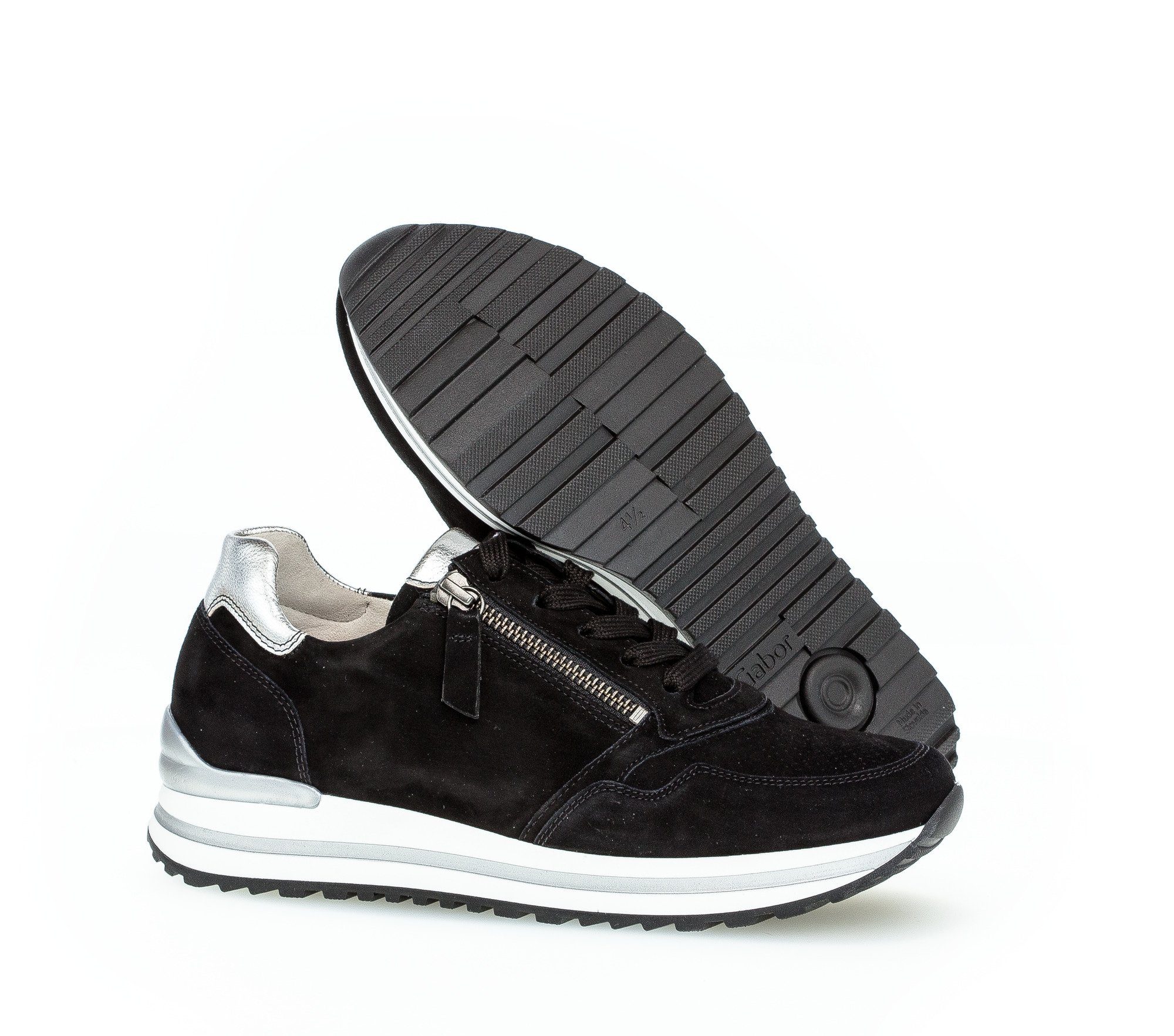 Gabor Sneaker schwarz/silber / 97