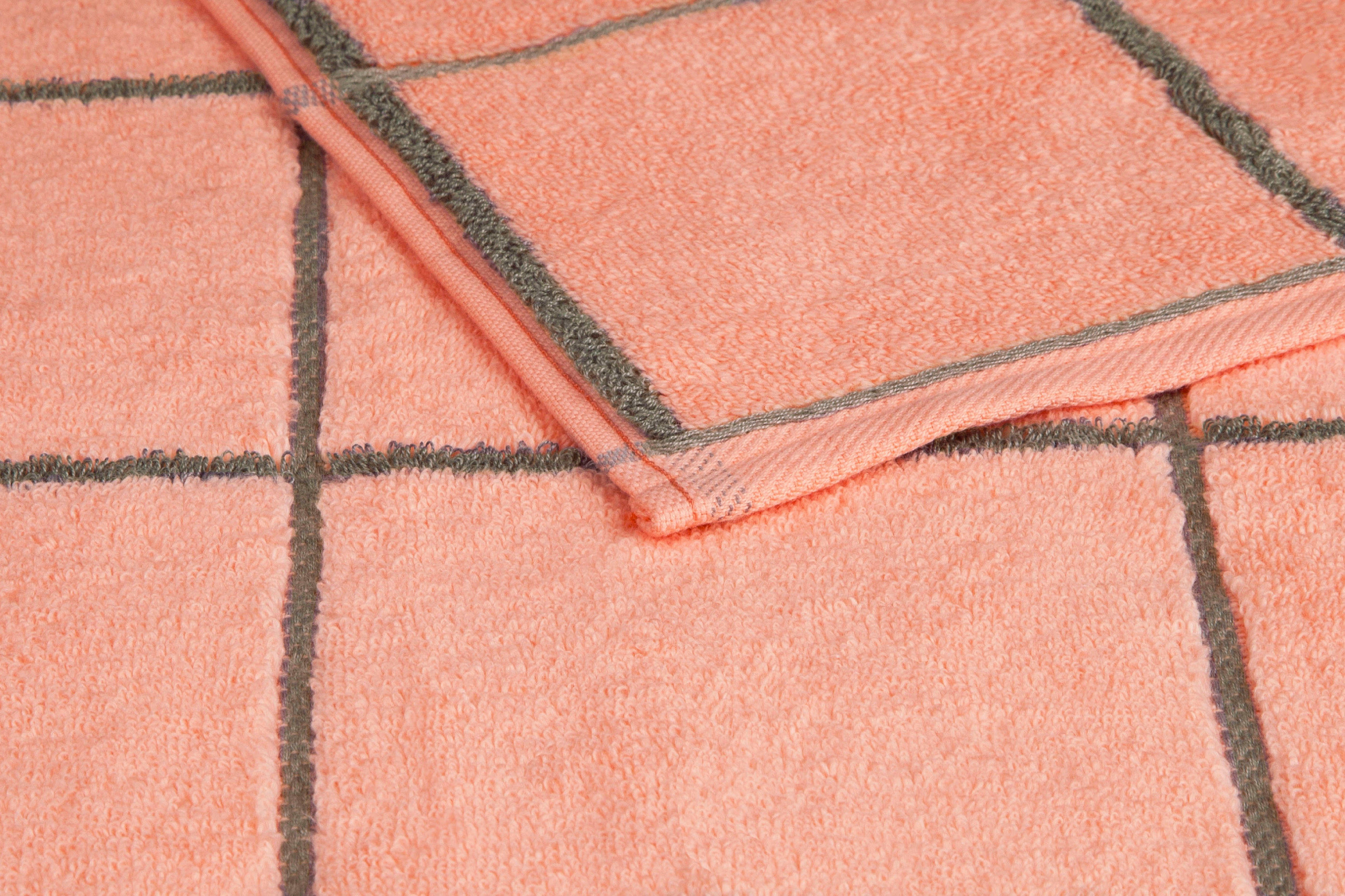peach modischen pink (2-St), Handtücher Überkaro, Farben Cashmere ROSS in Frottier