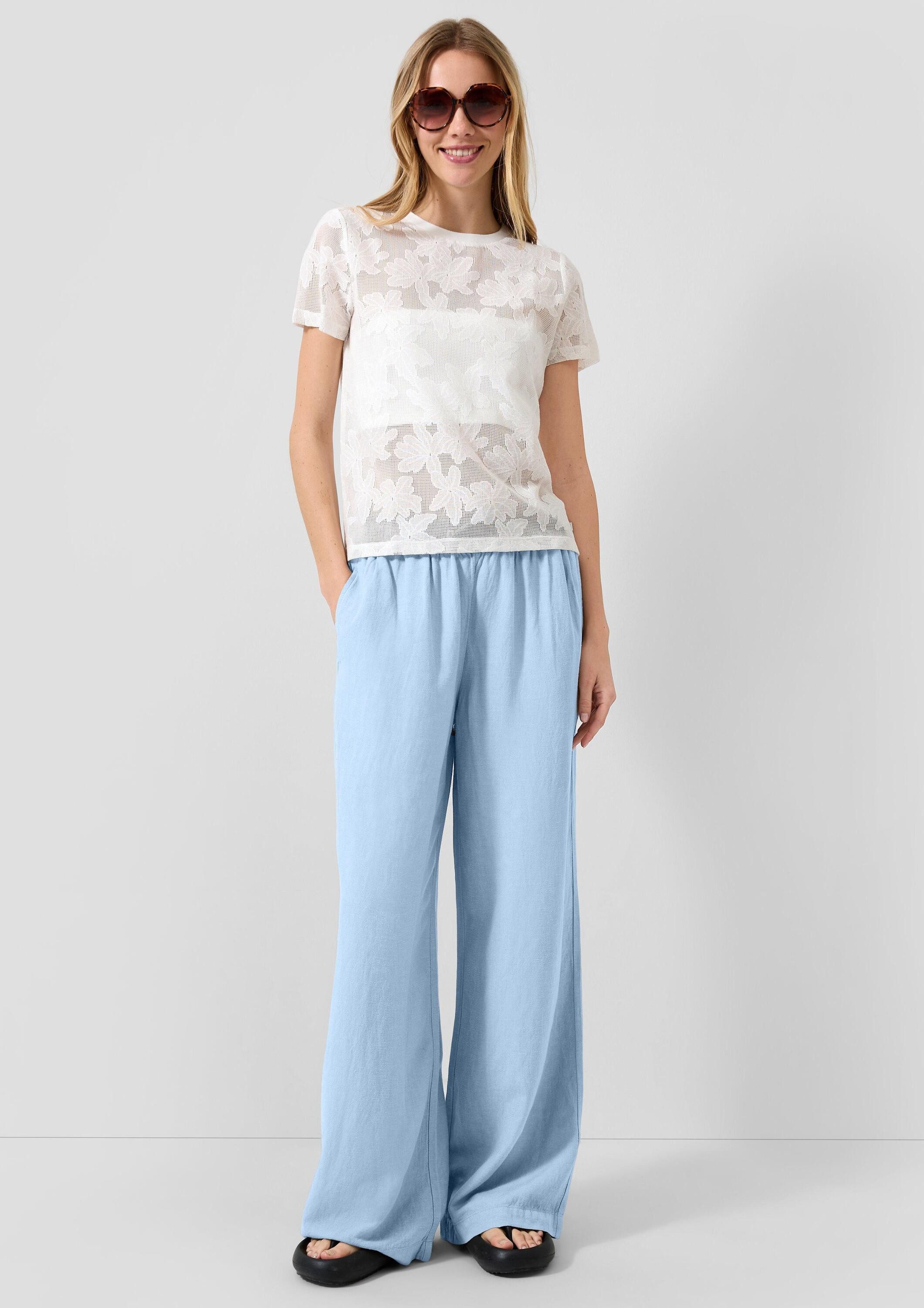 QS Chinos Hose Leinenmix-Hose