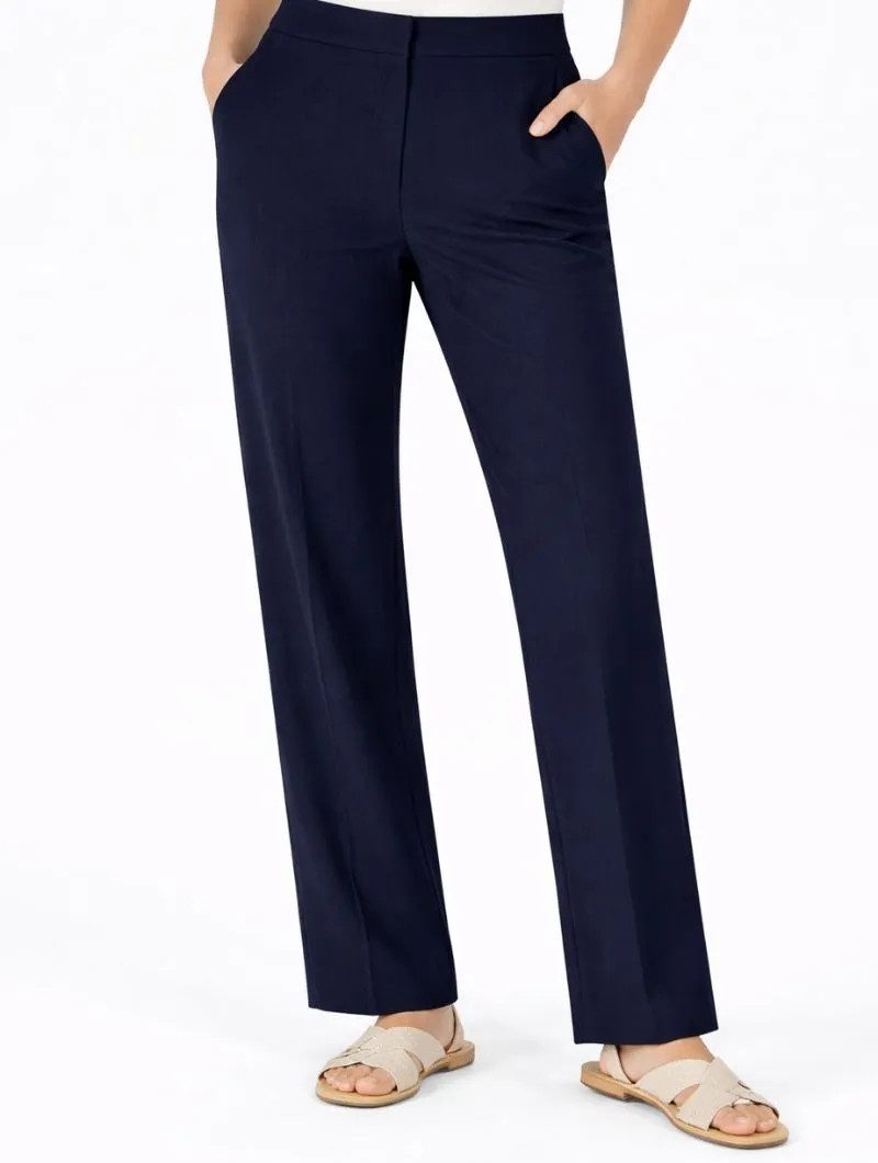 Stoffhose - Schlaghose - Bengaline Hose mit elastischem Bund - Hose Damen