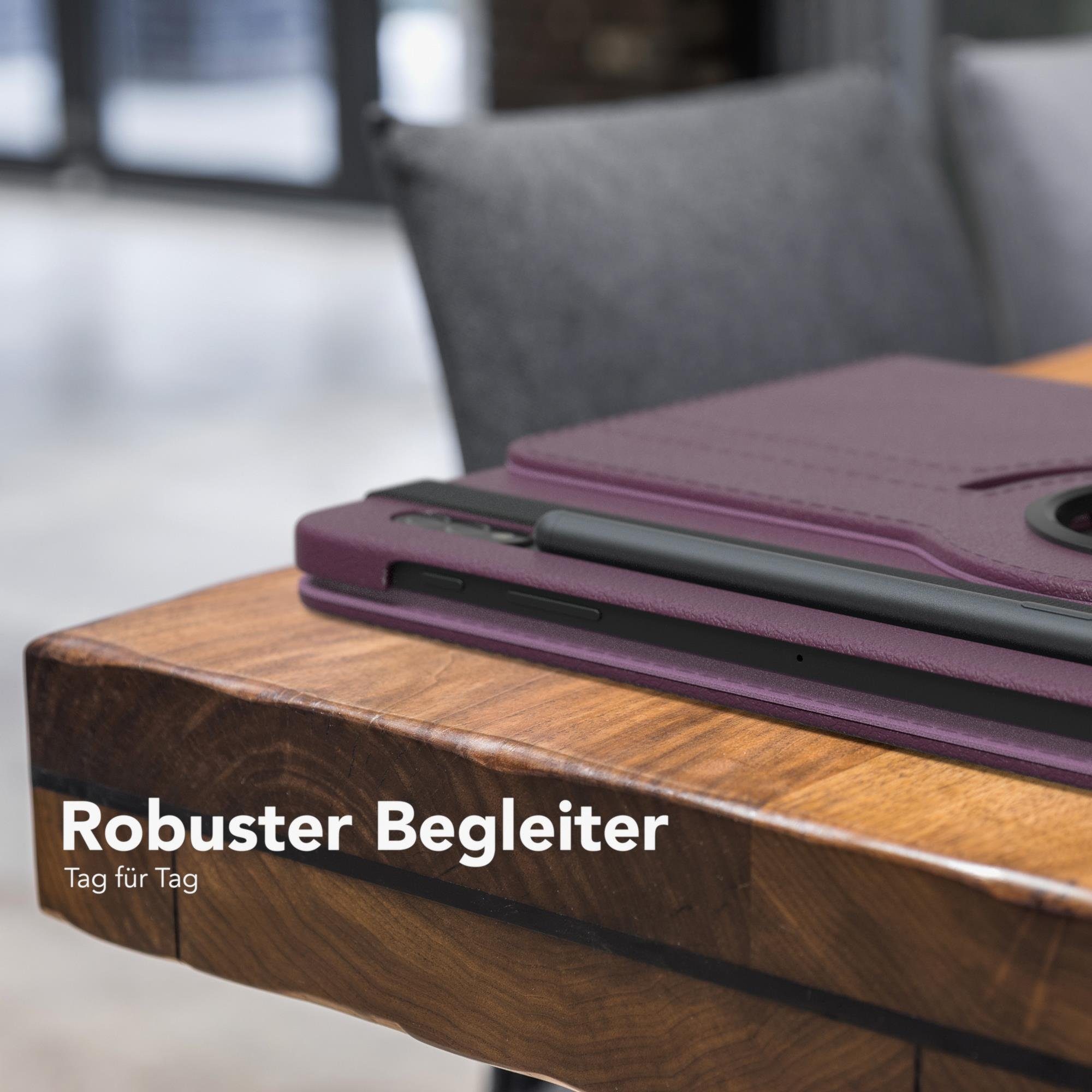EAZY CASE Tablet-Hülle Rotation Case für Samsung Galaxy Tab S7 / Tab S8 11 Zoll, Tablet-Hülle Bookstyle Case Fullcover Schutz Tasche Stehfunktion Lila
