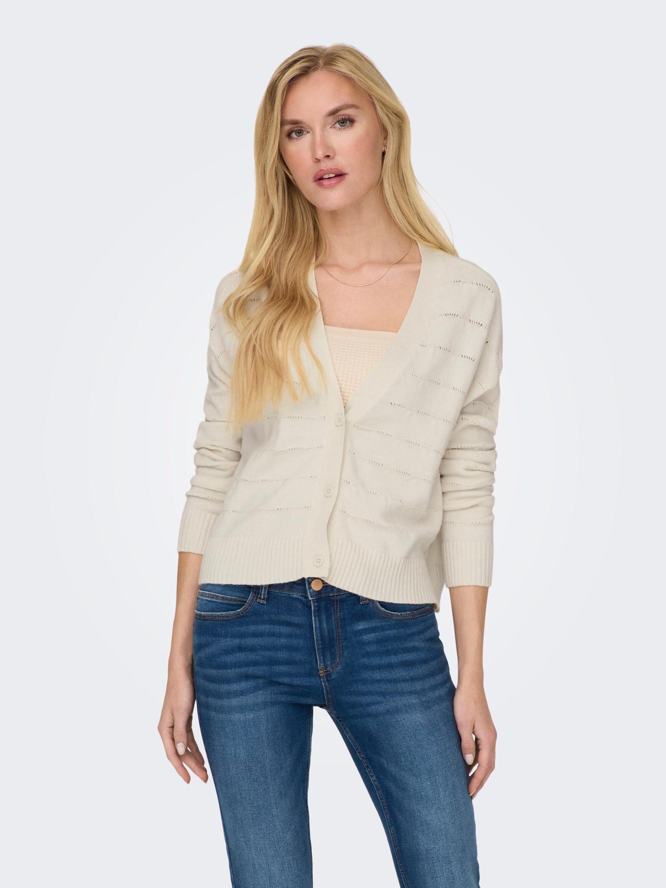 ONLY Strickjacke KATIA (1-tlg) Lochmuster