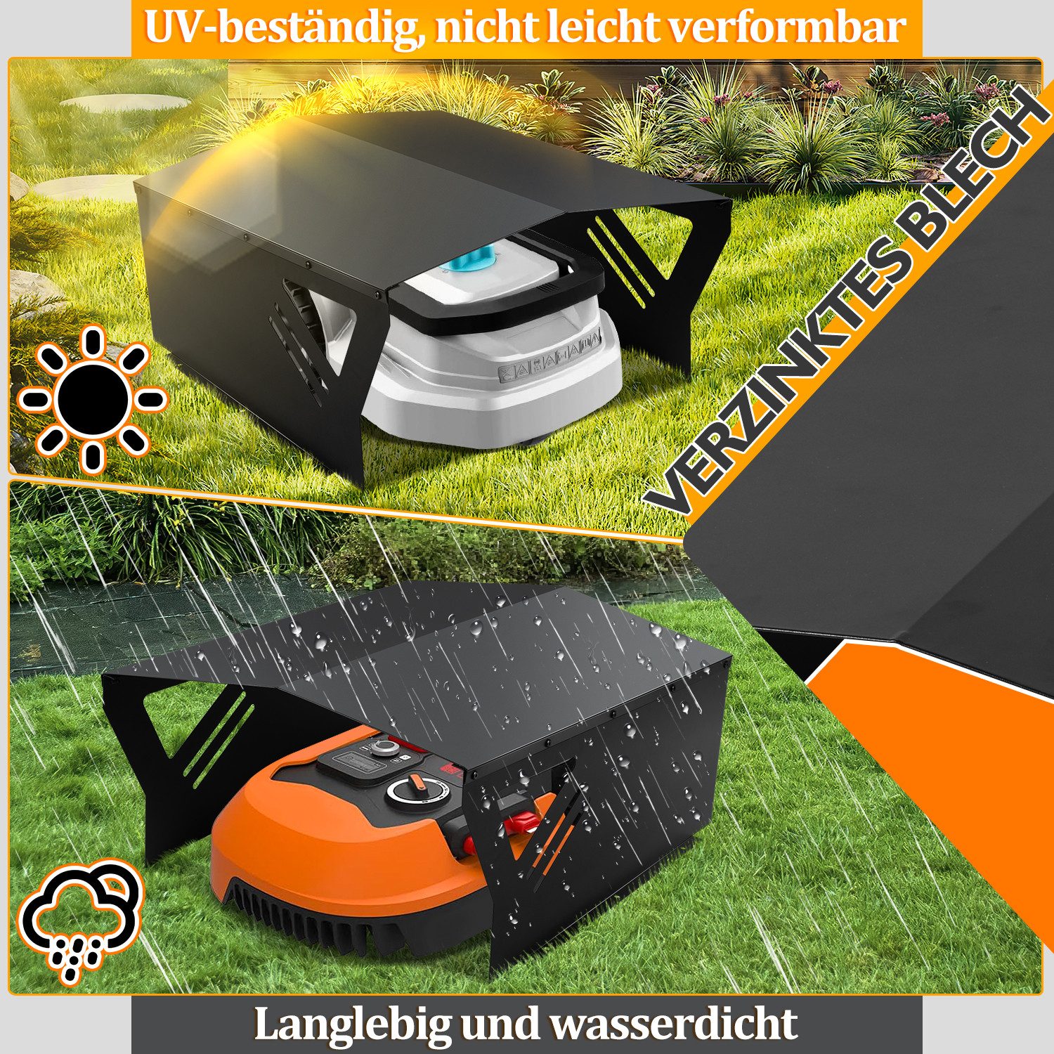 Clanmacy Mähroboter-Garage Rasenmäher ...