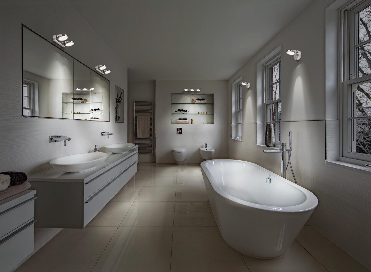 Ledvance Deckenstrahler Ledvance Smart+ LED Badleuchte Round silber 13 x, Inkl. Leuchtmittel, Dimmbar ohne Bewegungsmelder