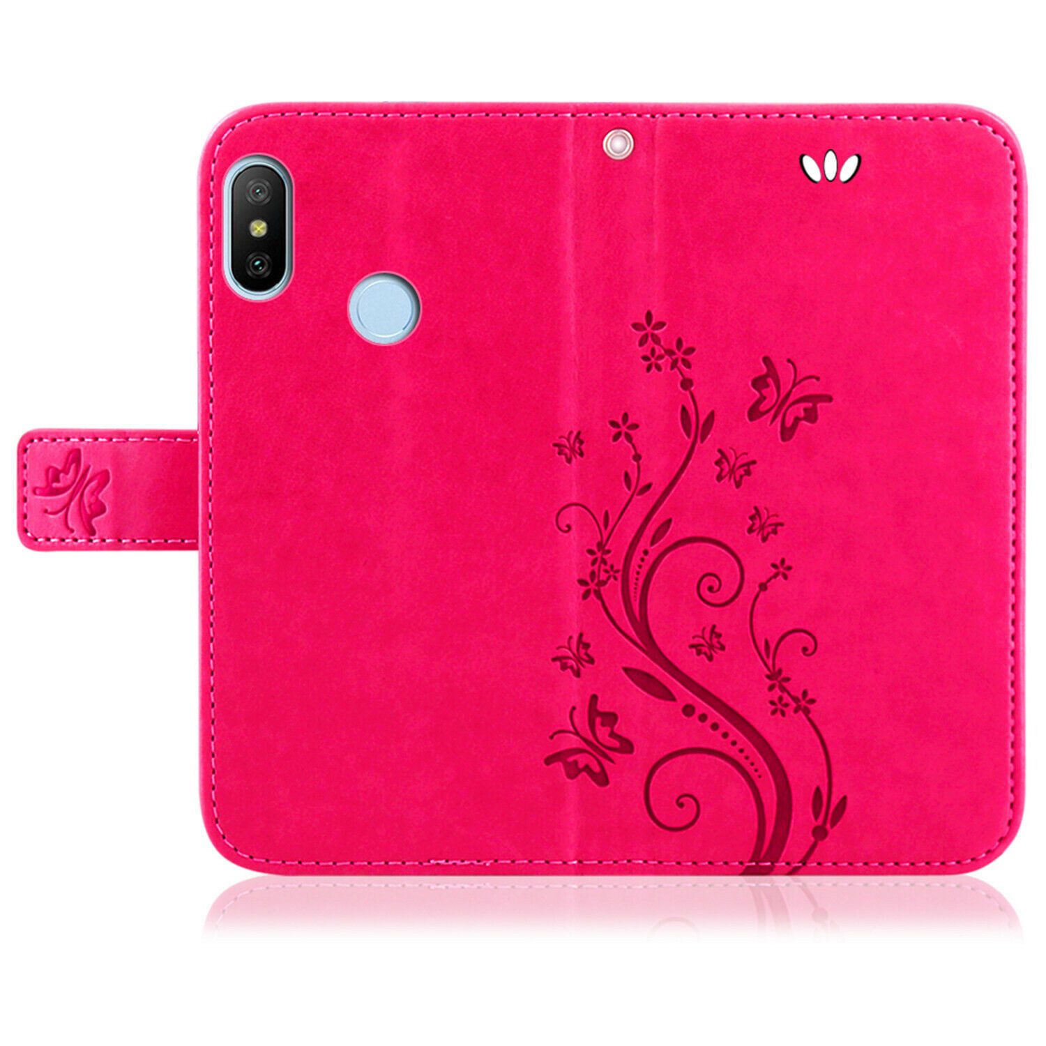 betterfon Handyhülle für Xiaomi Hülle mit [Standfunktion][Kartenfächern], Bookstyle-Hülle: Magnetverschluss 3 Kartenfächer & Standfunktion