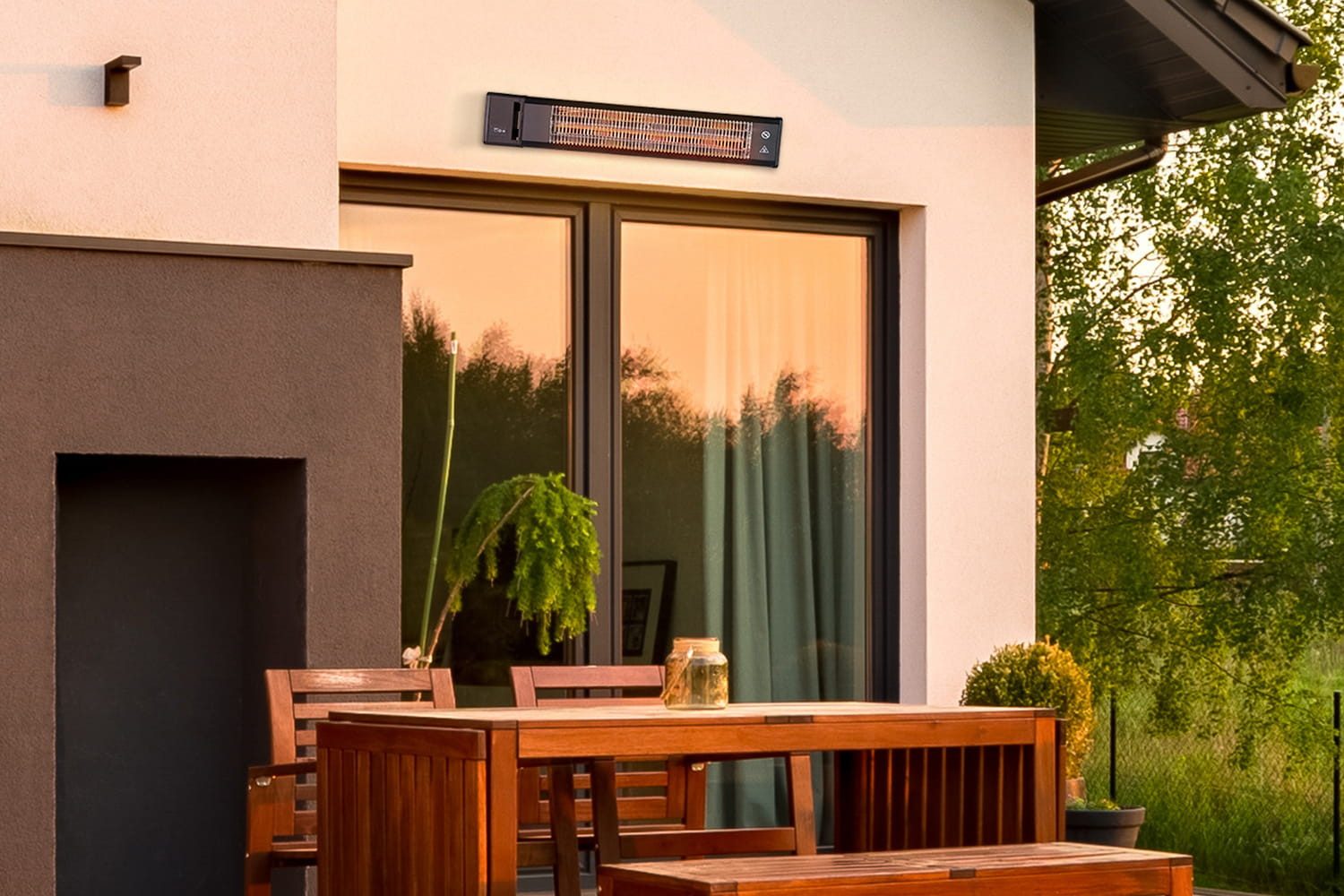 empasa Terrassenstrahler "COMFORT", Wandheizer ohne Halterung Elektroheizer Infrarot Heizstrahler