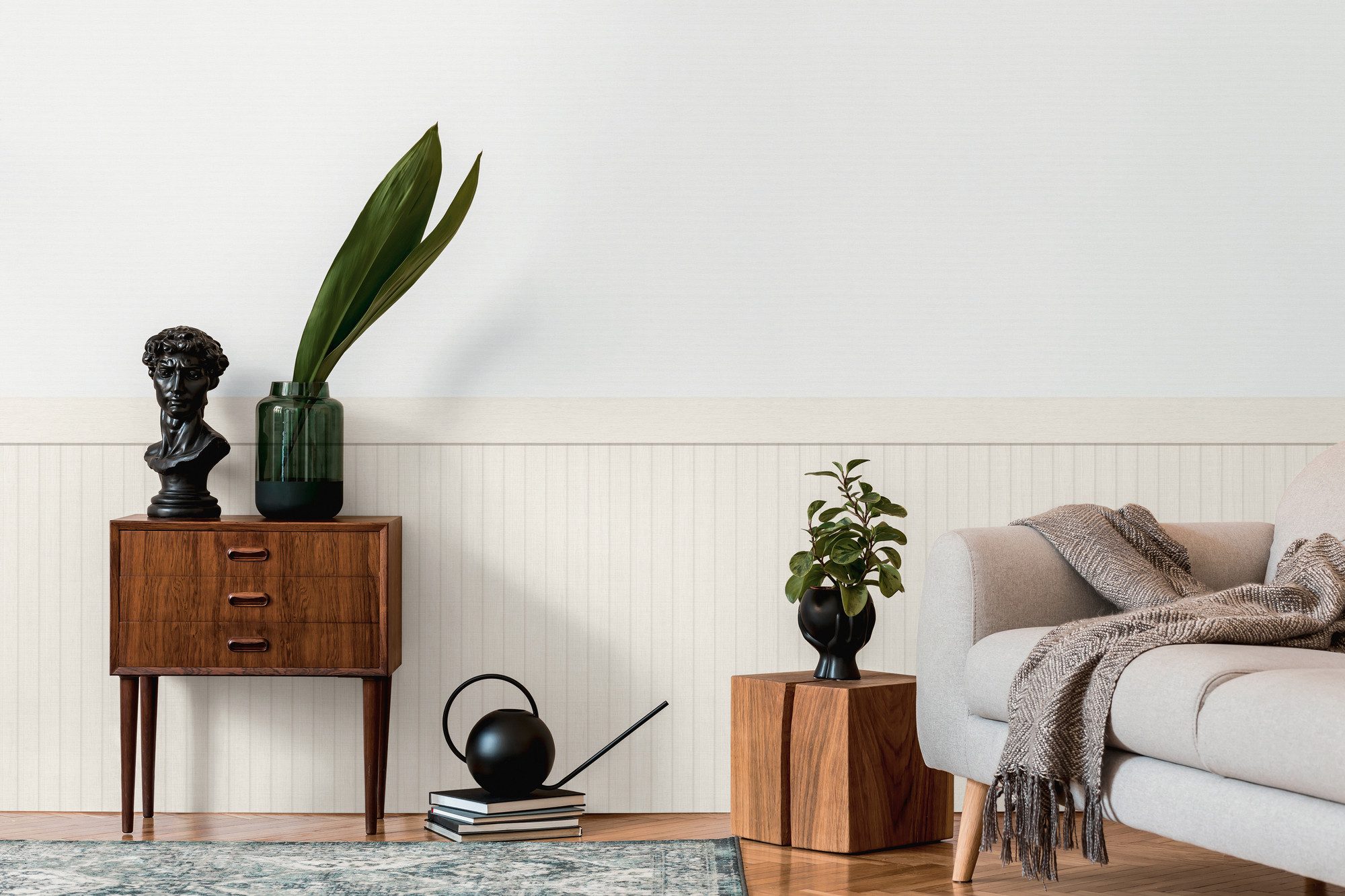 living walls Vliestapete Wallpanel Tapete Wandpaneele Mustertapete Holzpaneele Natur, strukturiert, matt, (1 St), Vliestapete Holz-Optik für Schlafzimmer Küche Wohnzimmer Wandpaneele