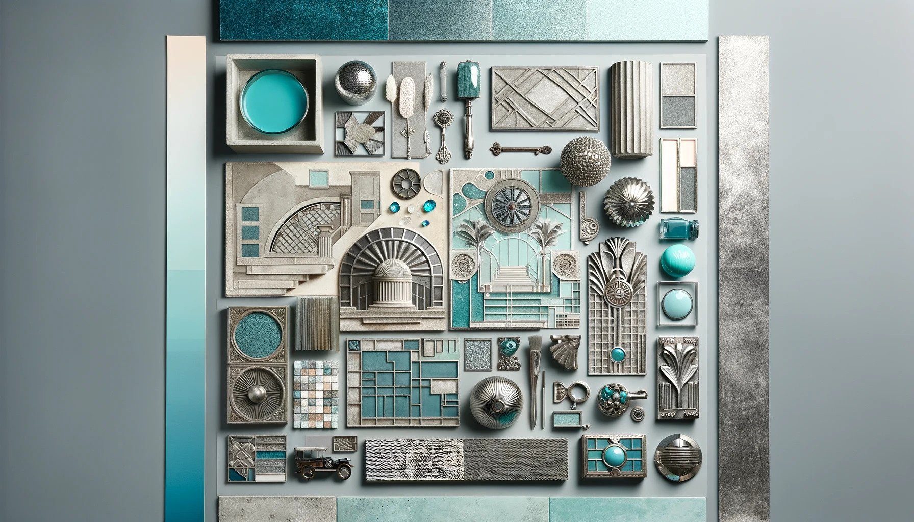 Newroom Vliestapete Fadis Turquoise Tapete Betontapete Beton,Zement,Putz, Türkis Tapete Industrial Beton - Glanz Glamour Blau Gold Loft Modern Zement Putz für Büro Diele/Flur Schlafen, Glanz