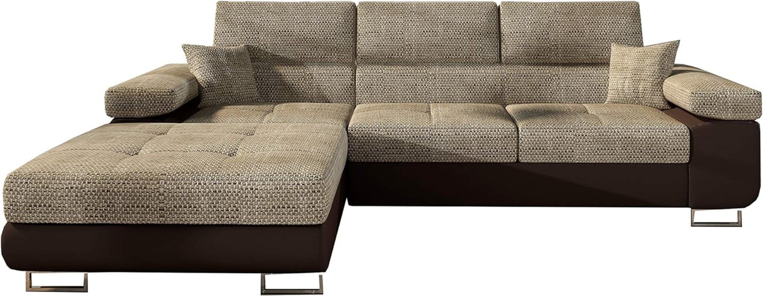 MOEBLO Ecksofa ALVARO, Eckcouch mit Bettfunktion günstig online kaufen