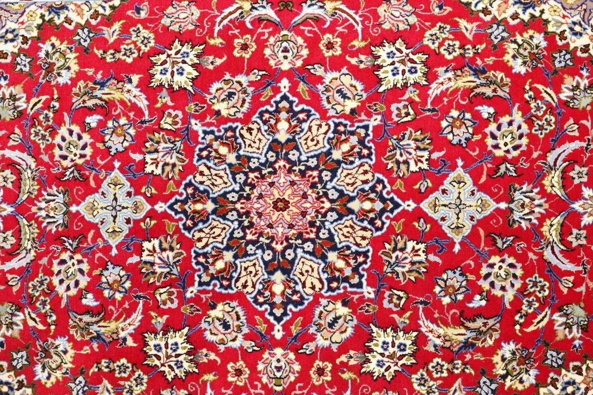 6 Isfahan Trading, Orientteppich Handgeknüpfter 111x163 rechteckig, Seidenkette Orientteppich, Höhe: Nain mm
