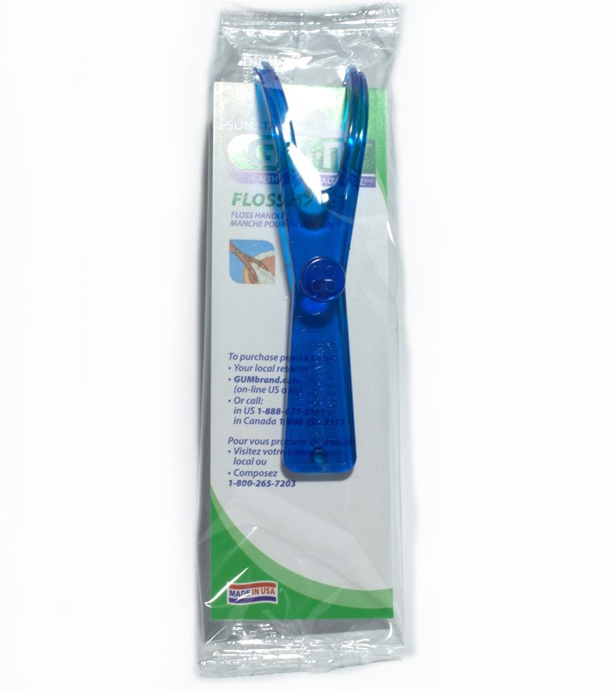 GUM Zahnseide GUM Flossmate Zahnseidehalter + 2x GUM Original White Zahnseide a 30 m, (0-St)