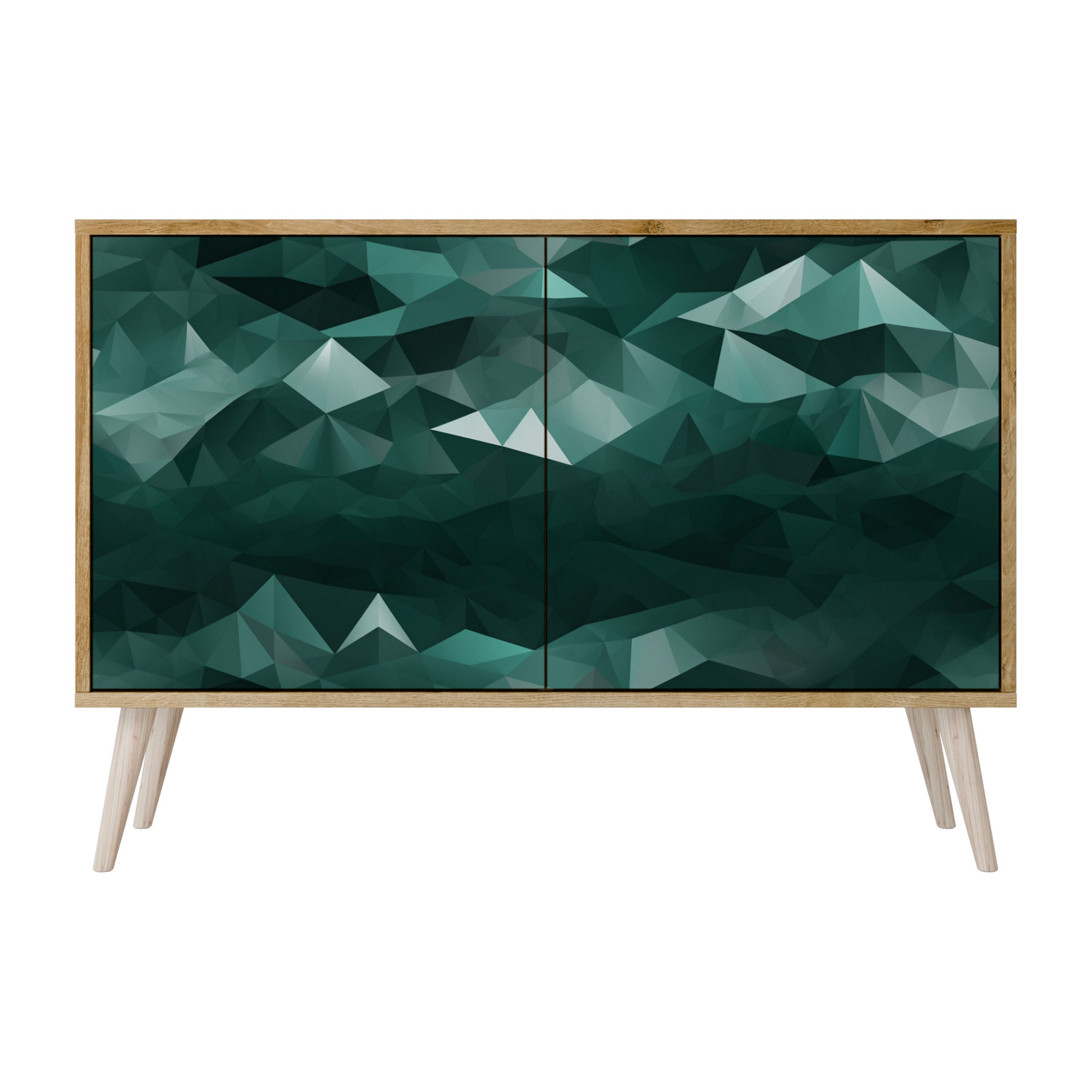 SPACEREBELS Kommode Sideboard Komodenschrank Меблі für Wohnzimmer Flur Esszimmer, mit 2 Türen oder mit 3 Türen