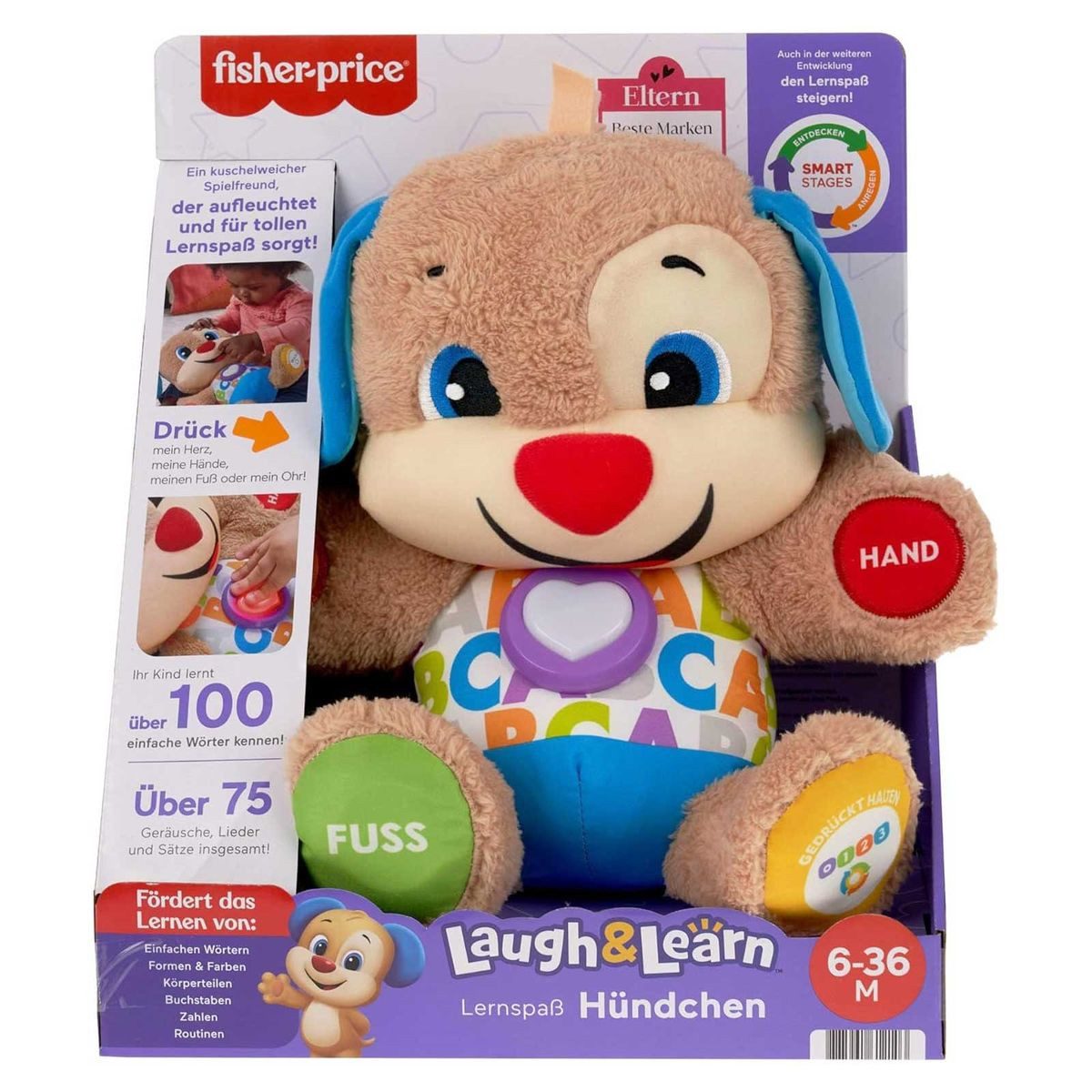 Mattel® Plüschfigur Mattel FPM50 - Fisher-Price - Lernspaß Hündchen