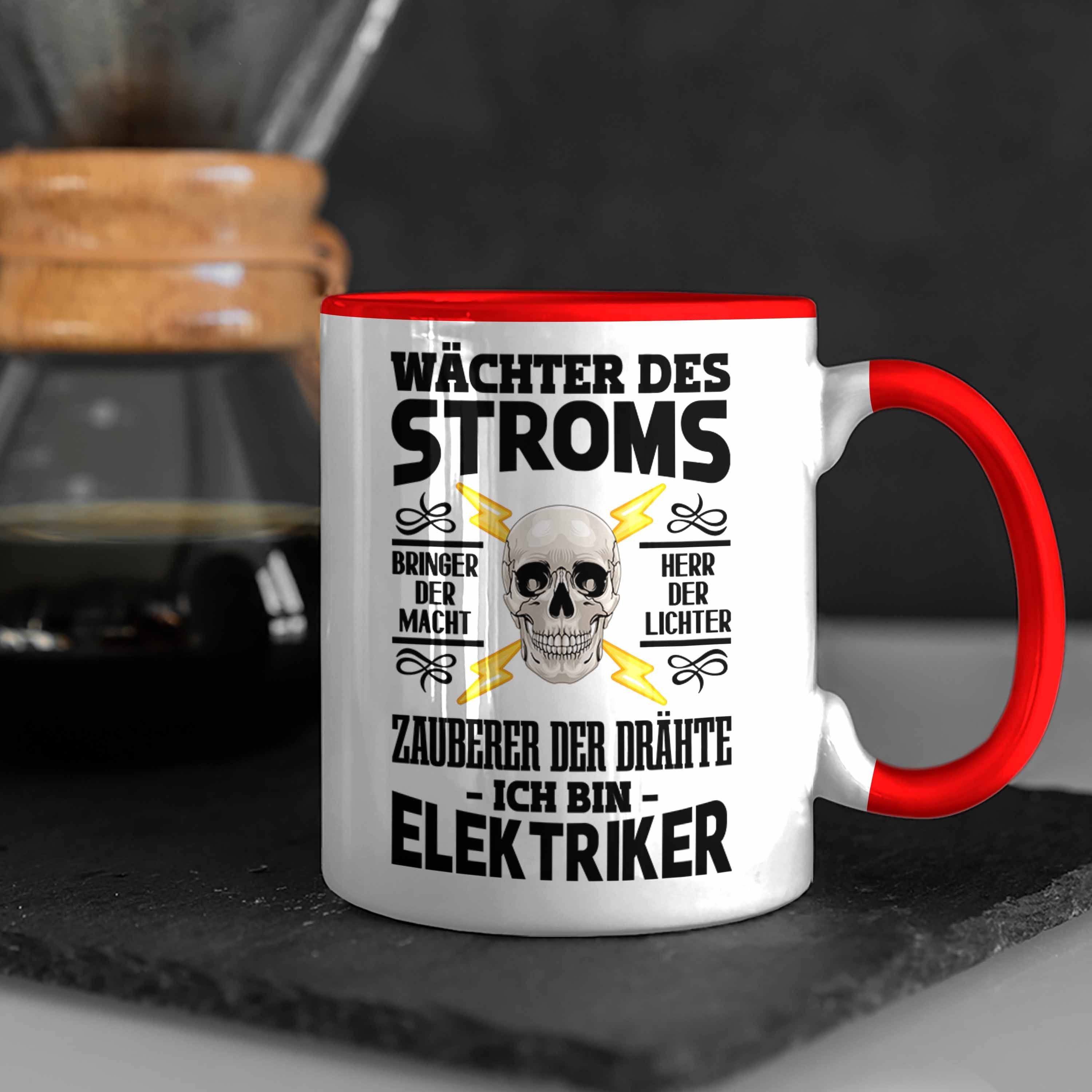 Tasse Trendation Spruch Lustig Männer Kaffeebecher Rot Geschenk Trendation Gadget Elektriker für - Geschenke Tasse