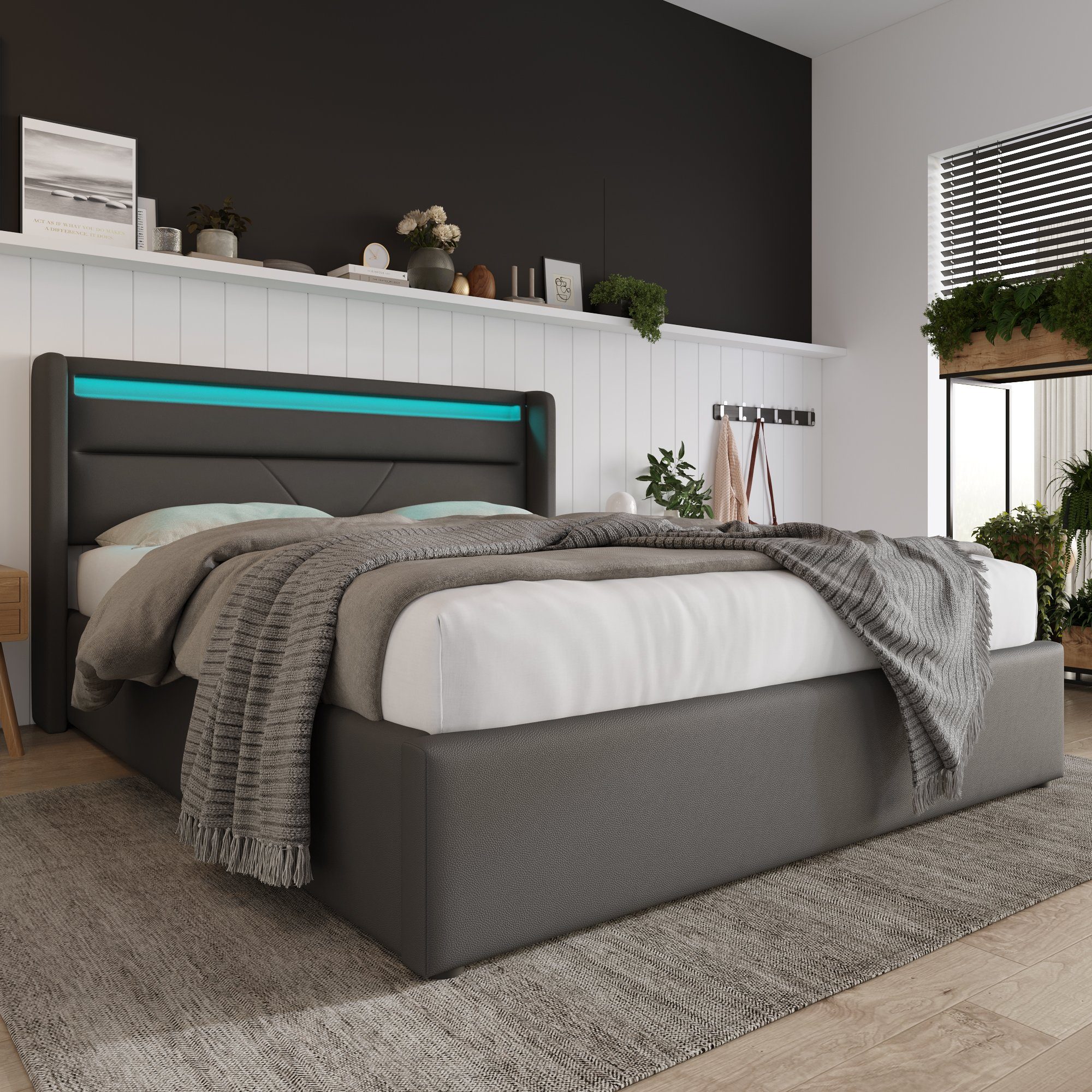 BlingBin Boxspringbett Stauraumbett Polsterbett (1-St., Funktionsbett günstig online kaufen